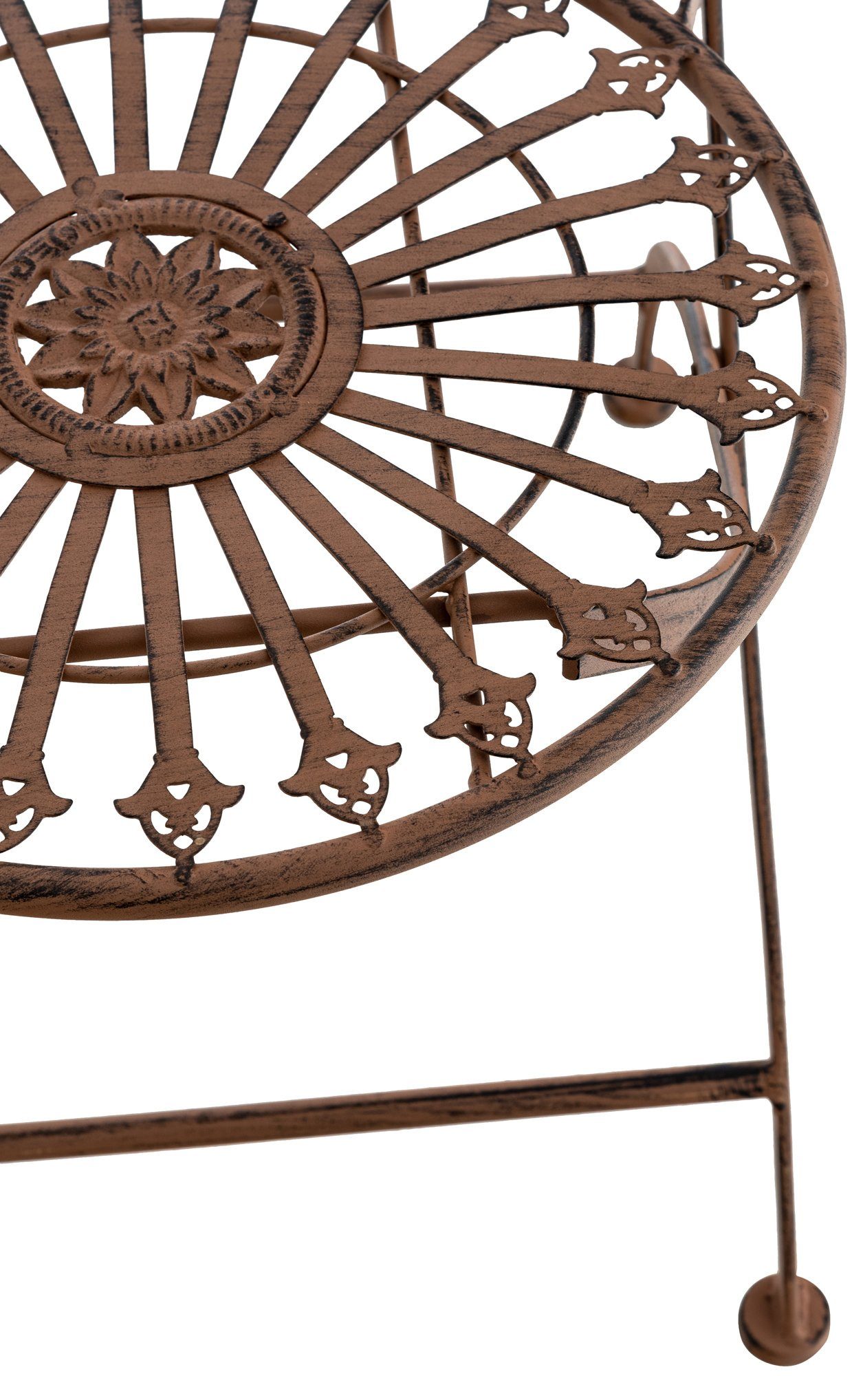 antik gefertigt Sadao, aus CLP Eisen Gartenstuhl braun