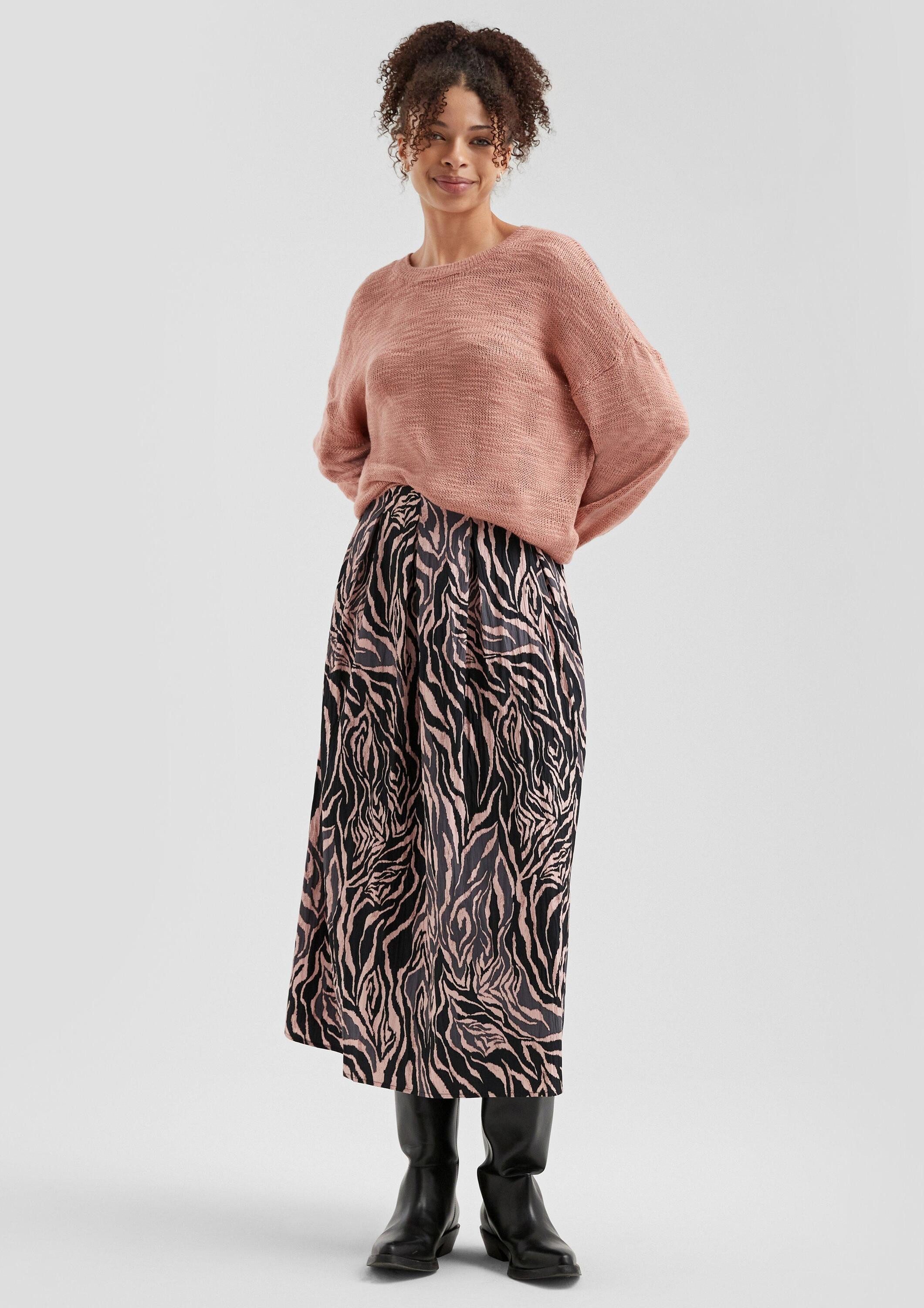 QS Longpullover Strickpullover Strickpullover mit Strukturmuster