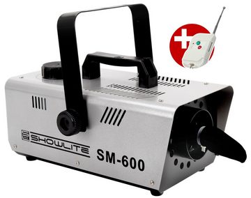 Showlite Discolicht SM-600 Schneemaschine 600W inkl. 5 l Schneefluid, Ideal zur Festinstallation für Bühnen, Discos oder Bars