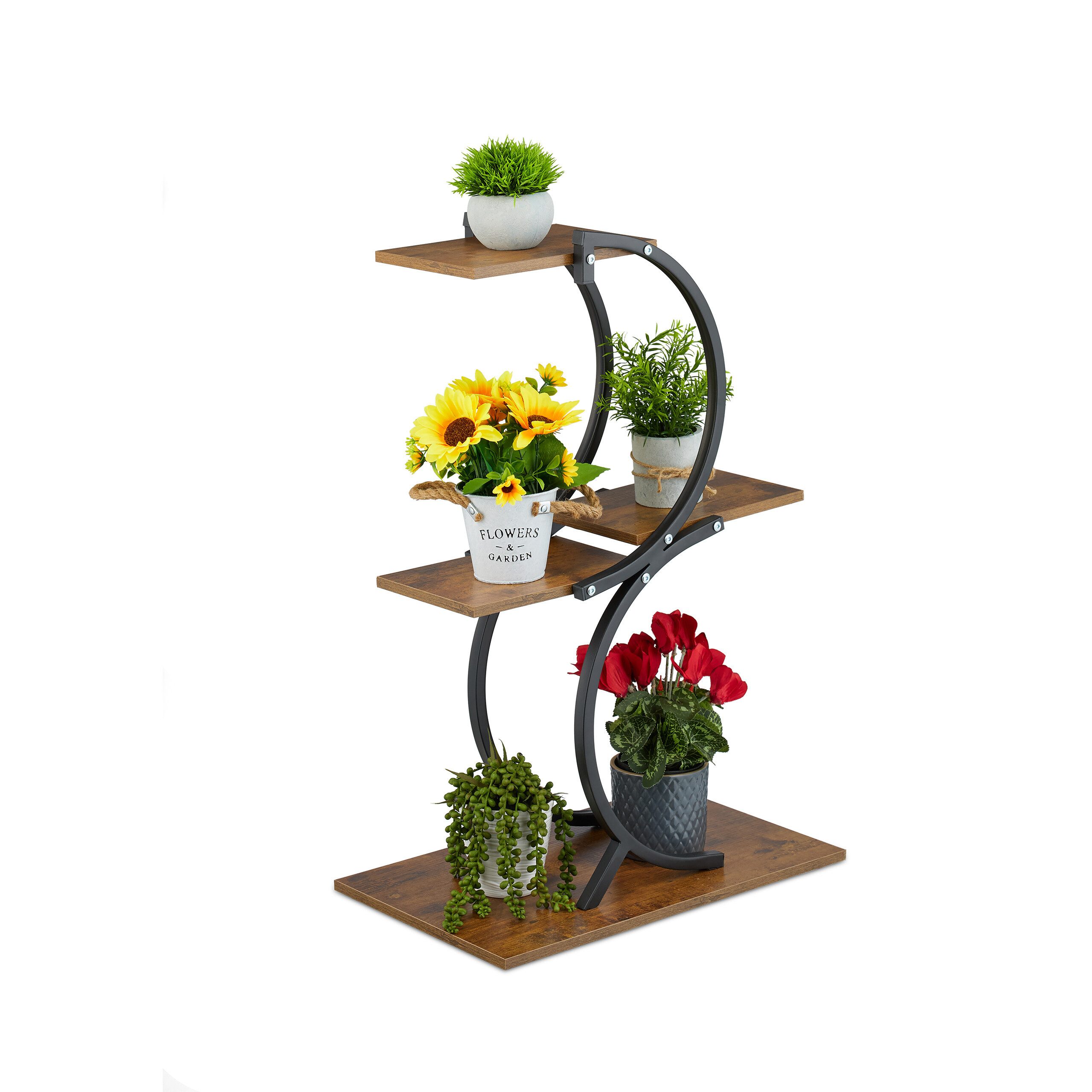 relaxdays Blumenständer Pflanzenständer Industrial Design günstig online kaufen