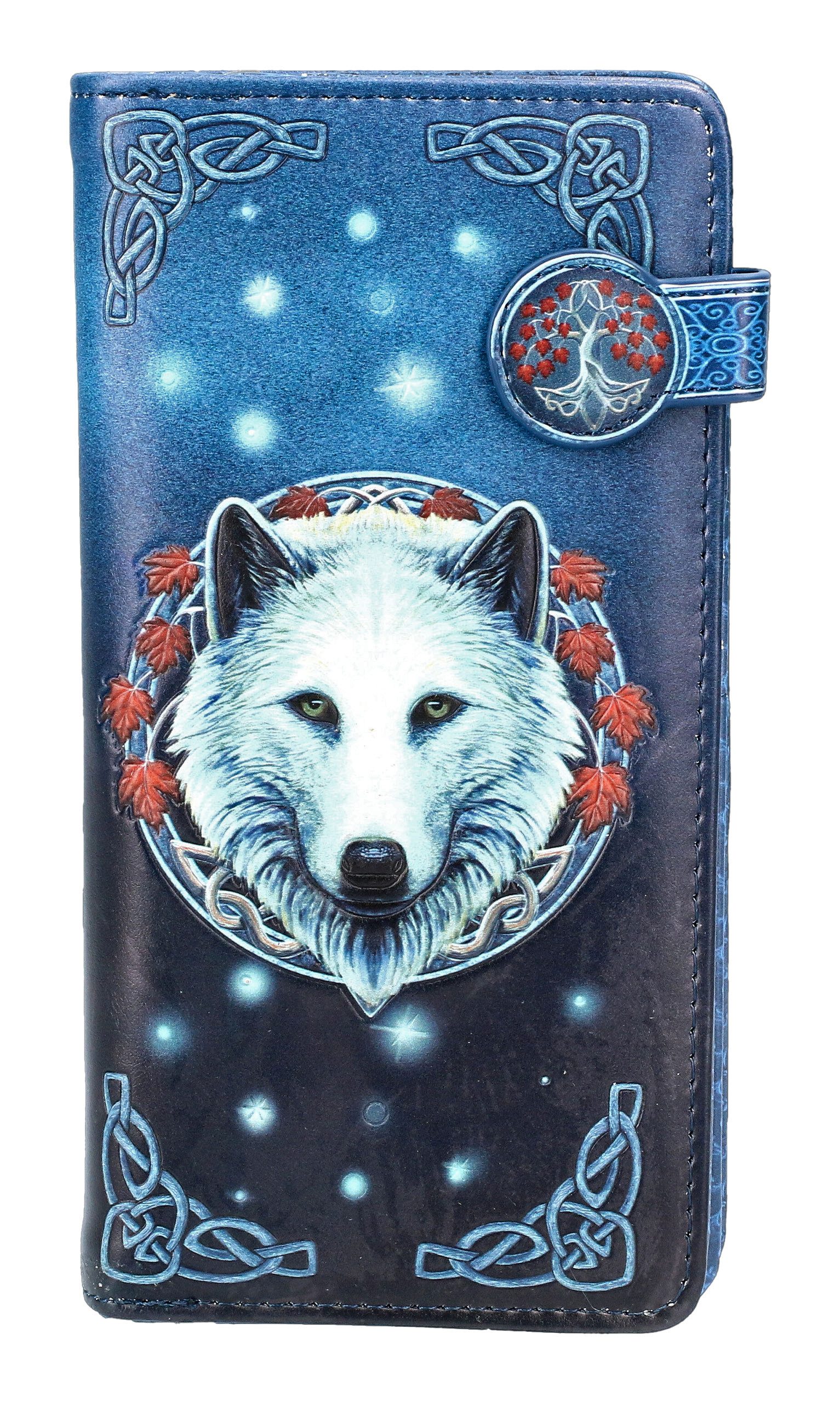 Figuren Shop GmbH Geldbörse Geldbörse mit Wolf - Guardian of the Fall - Lisa Parker Fantasy