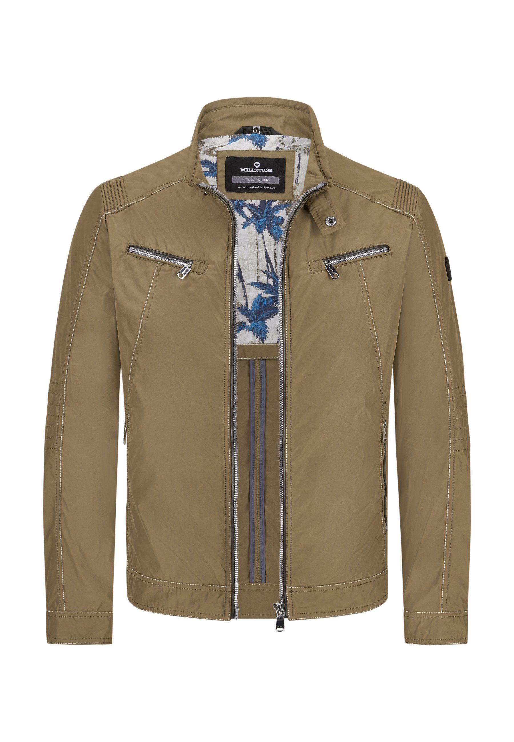 mit khaki MSAmpezzo Herrenjacke Outdoorjacke Funktion leichte Milestone