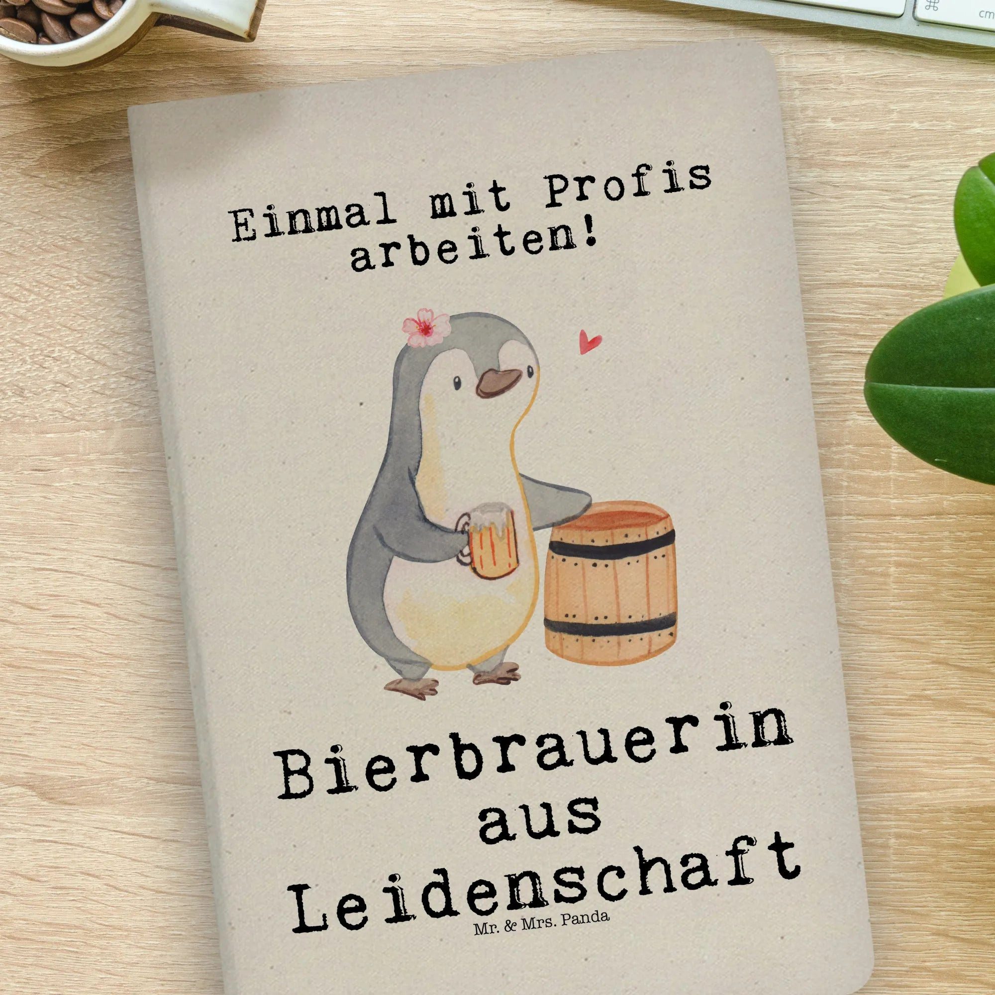 Thumbnail - Mr. & Mrs. Panda Notizbuch Bierbrauerin Leidenschaft - Transparent - Geschenk, Notizbuch Mit Sto Mr. & Mrs. Panda, Premi...