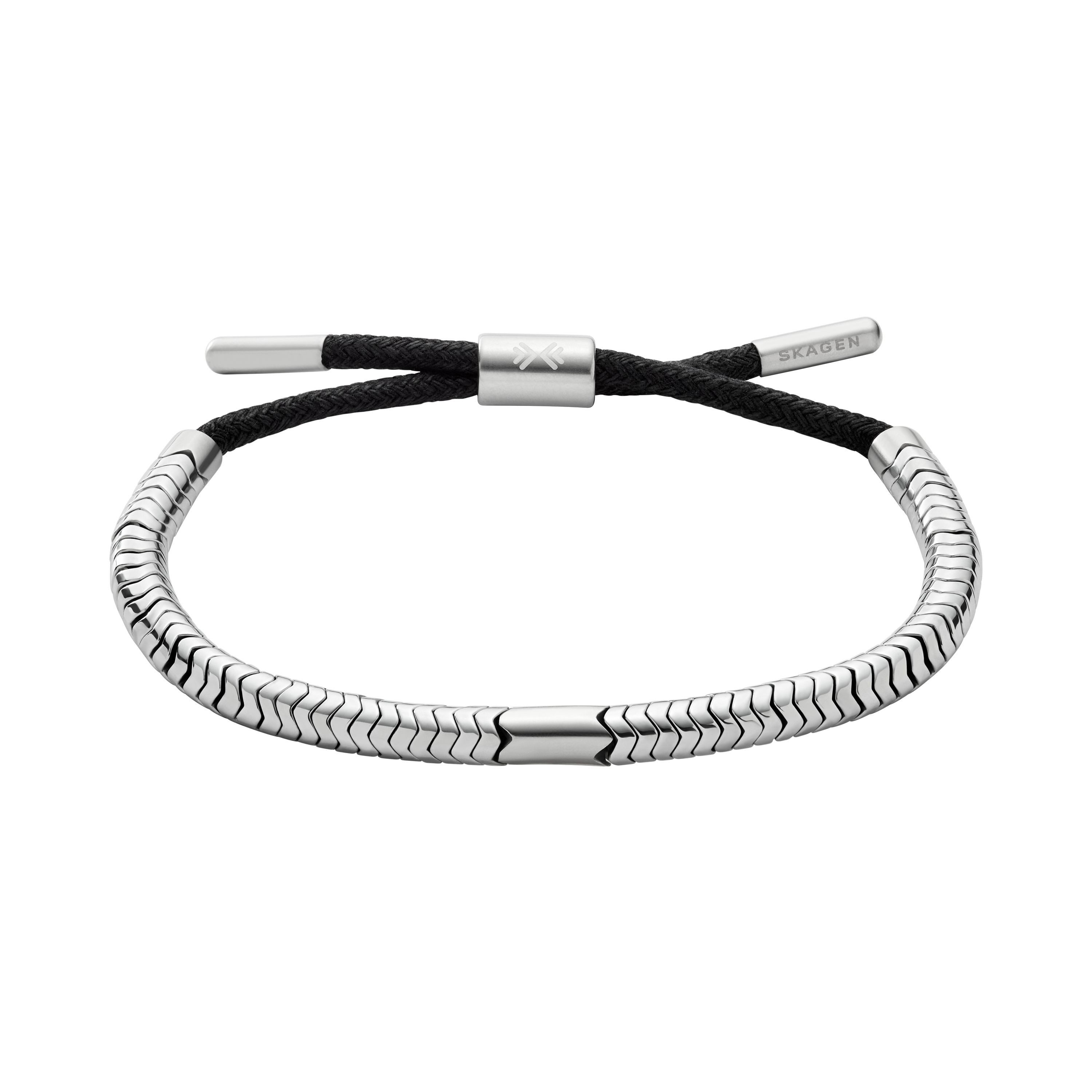 SKAGEN Armband Schmuck Geschenk Edelstahl Nylon PELLE, mit Hämatit