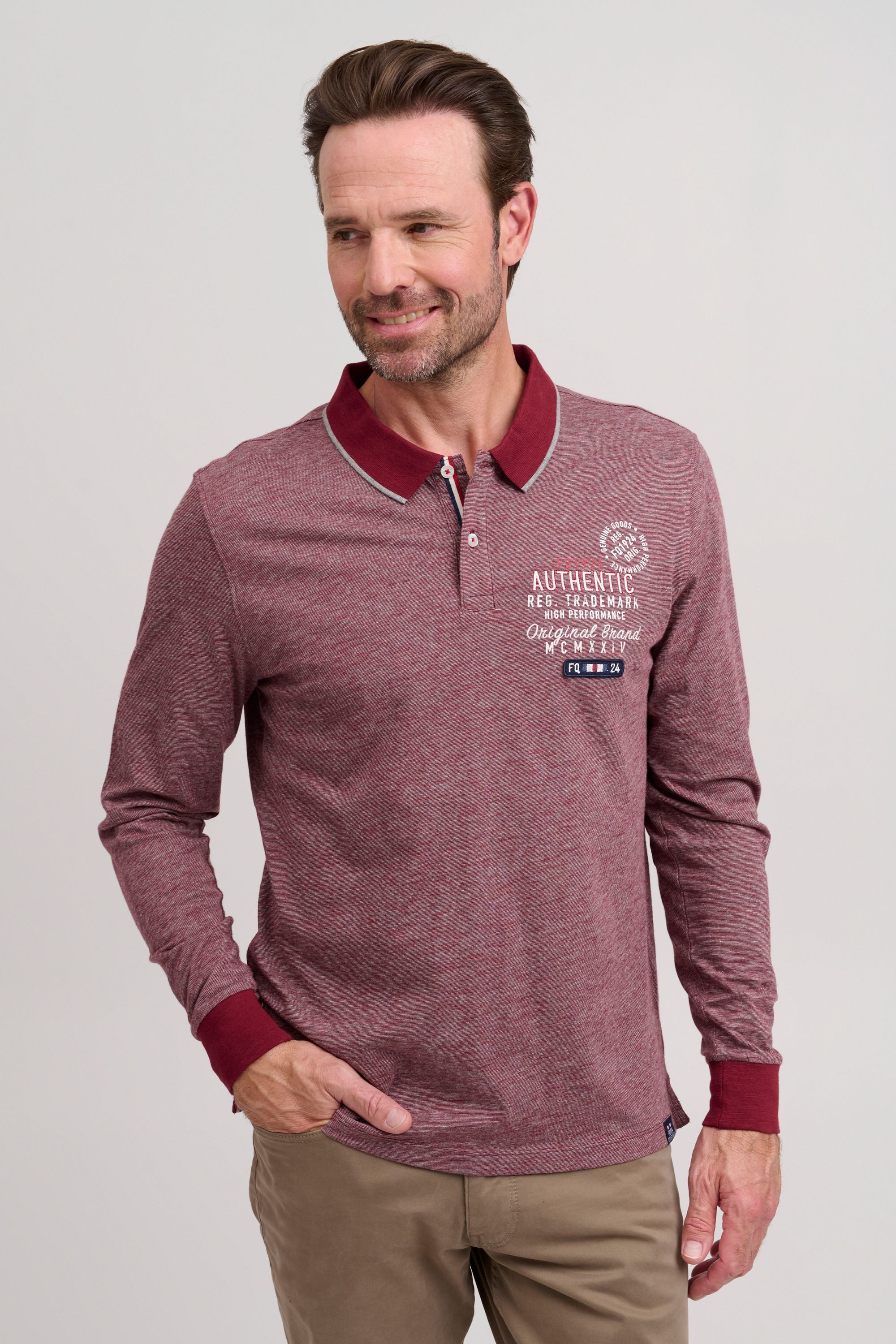 FQ1924 Langarmshirt FQPeder Modisches Langarmshirt mit Polokragen günstig online kaufen