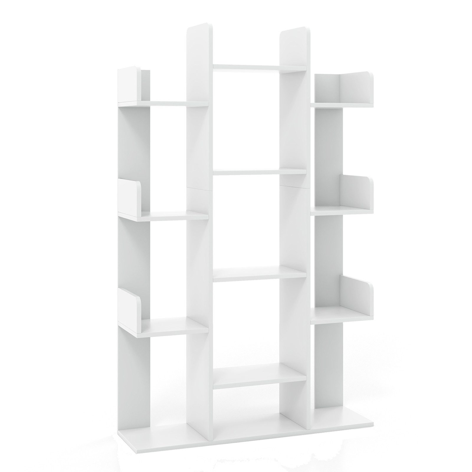 COSTWAY Bücherregal, mit 13 offenen Fächern, im Baumform, 86x24,5x141cm günstig online kaufen