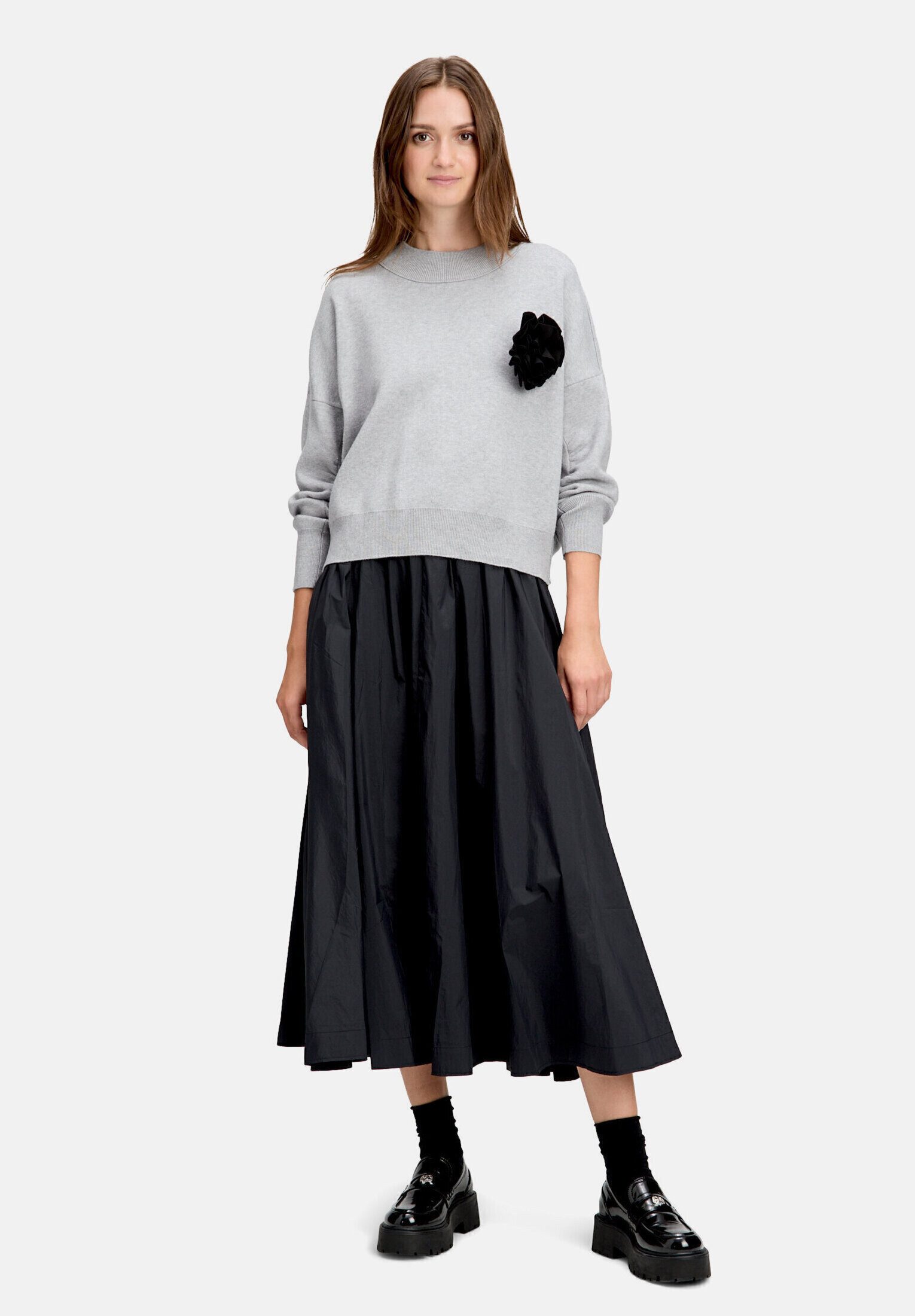 Cartoon Strickpullover Damen mit Rundhalsausschnitt (1-tlg)