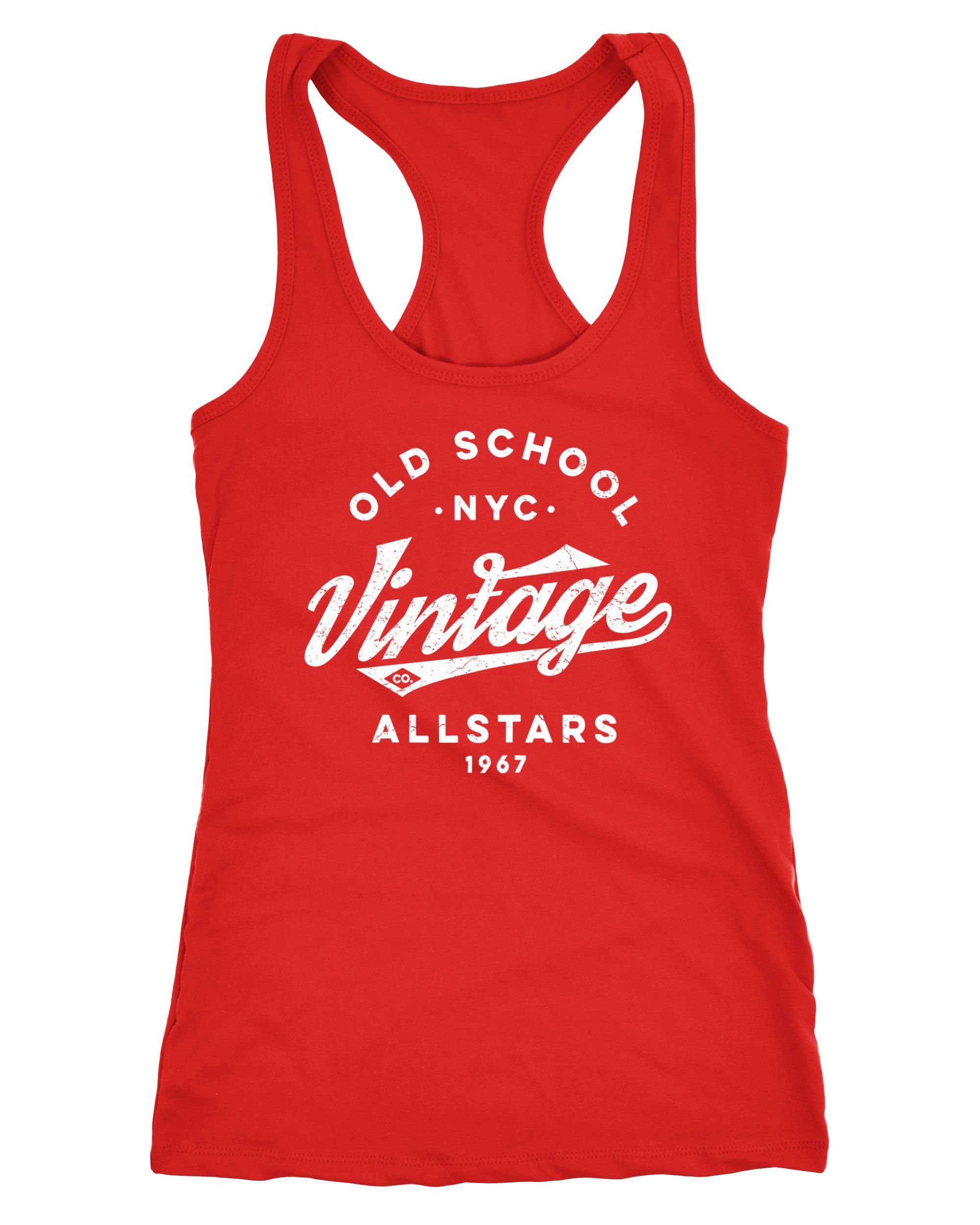 Neverless Tanktop Damen Tank-Top College Style Retro Schriftzug Oldschool Vintage Allstars Racerback Neverless®