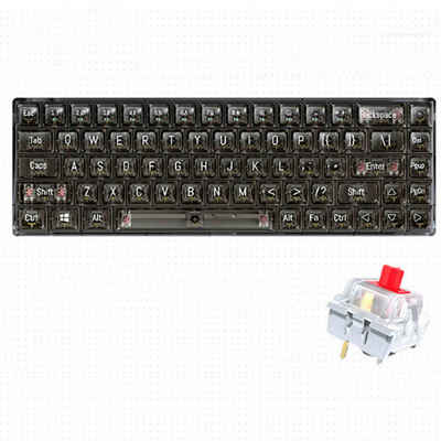 Diida Mechanische Tastatur Transluzent, 68 Tasten Wired Gaming Keyboard Gaming-Tastatur