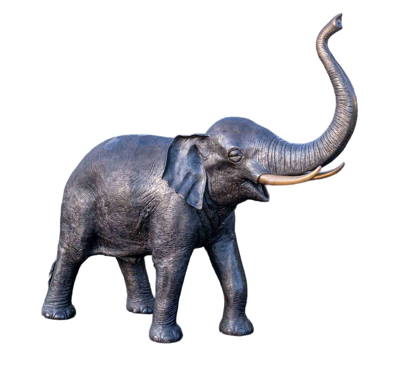 IDYL Gartenfigur IDYL Bronze-Skulptur Elefant wasserspeiend, (1 St), Bronze