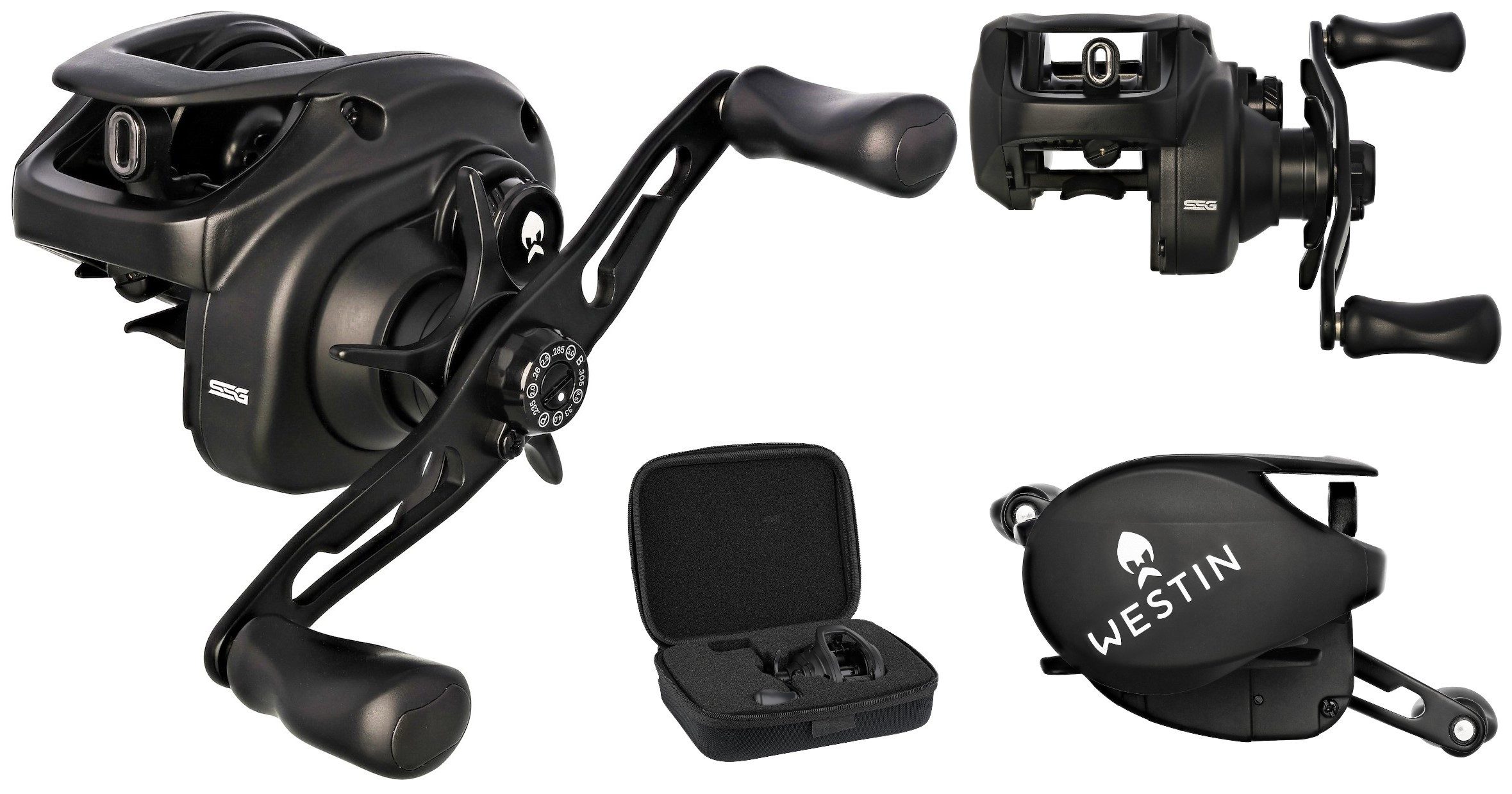 Westin Fishing Baitcastrolle W6-BC HD Baitcast Rolle - 11 Kugellager - Größe 301 - LH - Angeln, 1-tlg), Mit 3 verschiedenen Fettsorten geschmiert