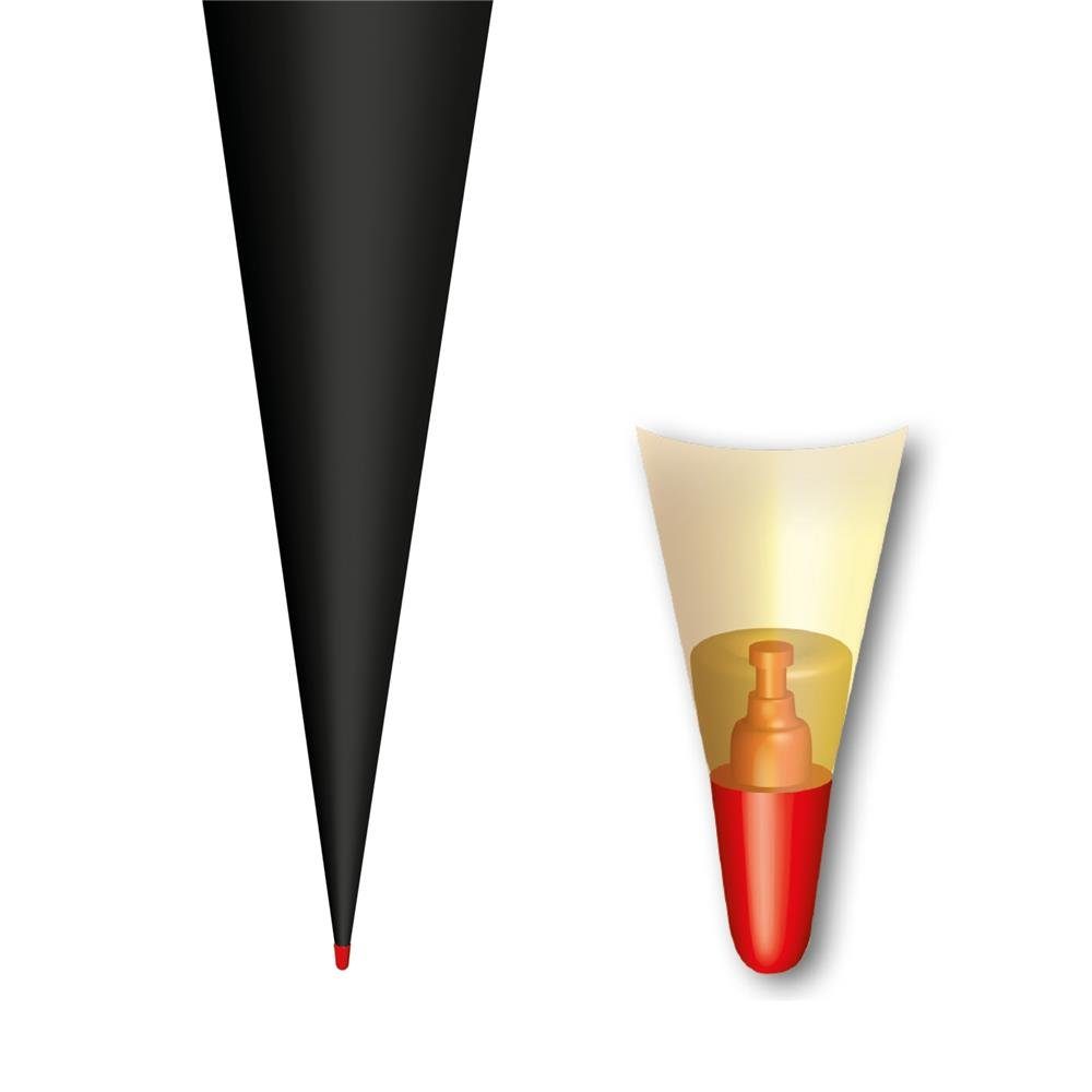 Roth Schultüte Basteltüte 70 cm, rund schwarz Einschulung Zuckertüte Rot(h)-Spitze Filz-Verschluss – Bild 5 von 5