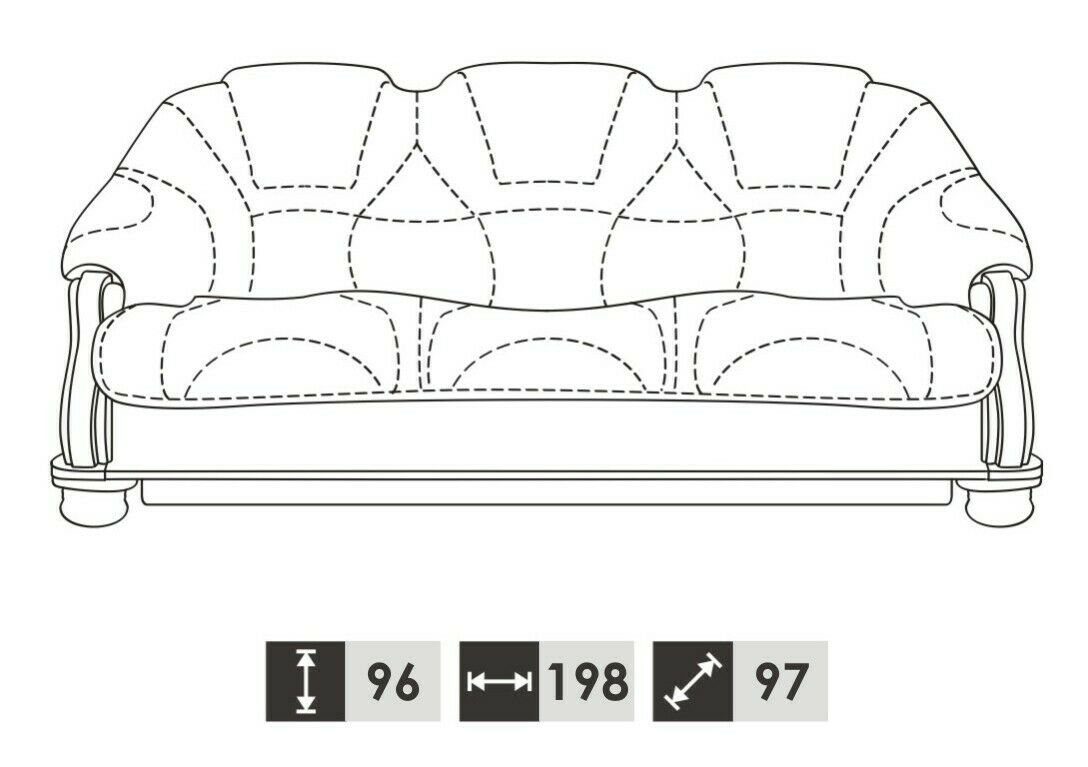 JVmoebel Sofagarnitur in Made Sofa Klassik Couch, Europe 3+1+1 Sitzer Sofas Klassisch