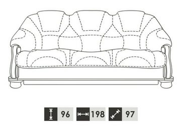 JVmoebel Sofa Klassik Sofagarnitur 3+1+1 Sitzer Klassisch Sofas Couch, Made in Europe