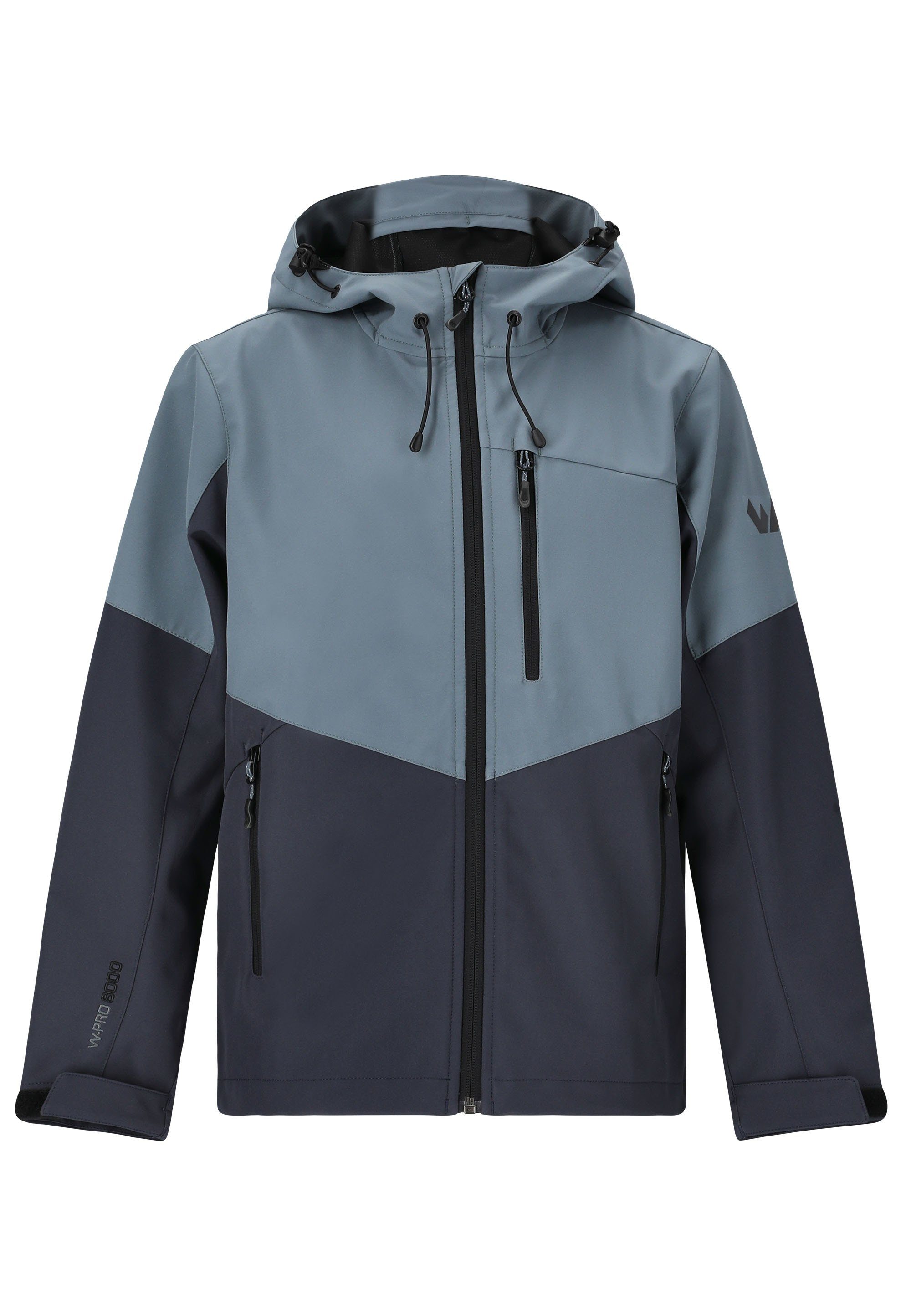 WHISTLER Softshelljacke Rodney mit wasserdichter Membran hellgrau | Übergangsjacken