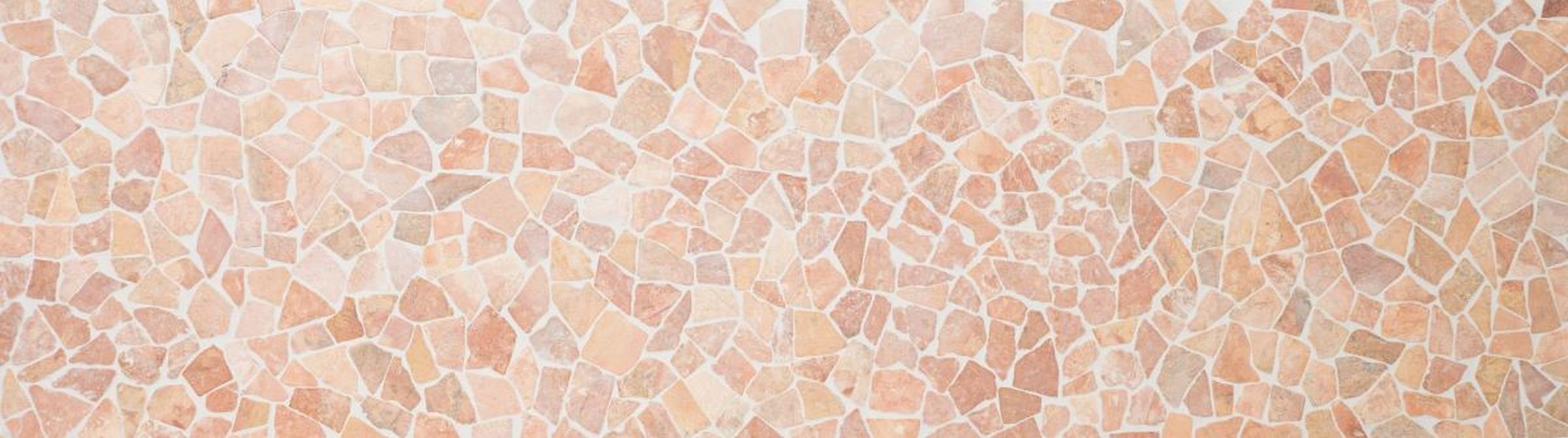 rot Mosaik Küchenfliese Marmor Bad Bruch Bodenfliese Polygonal Mosani Naturstein