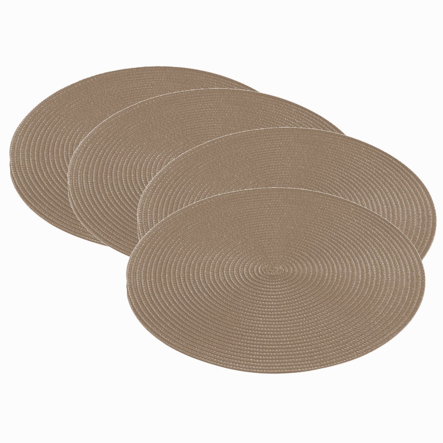 Macosa Home Platzset Tischset 4x Taupe günstig online kaufen