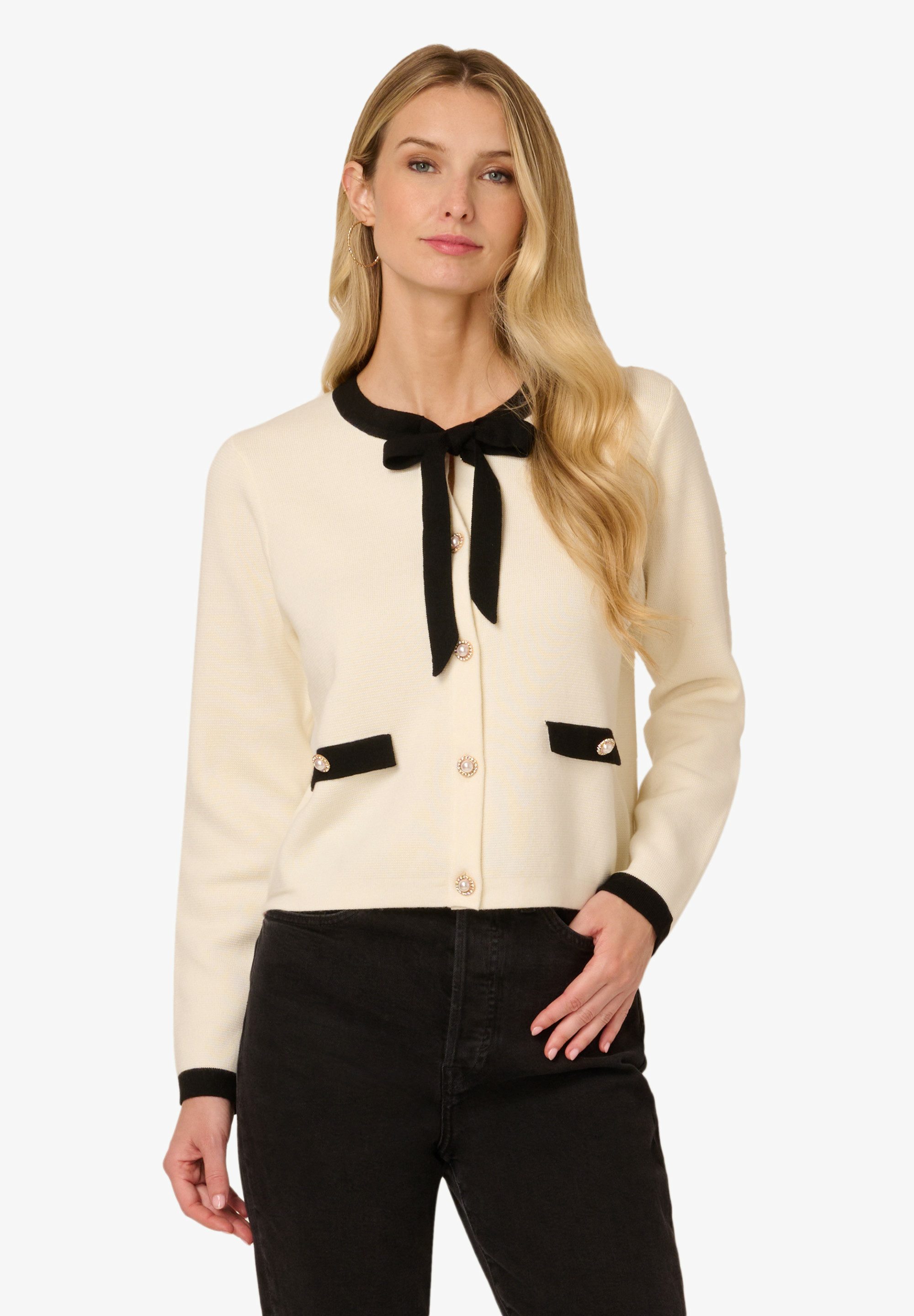 Adrianna Papell Strickjacke Long Sleeve Crew günstig online kaufen