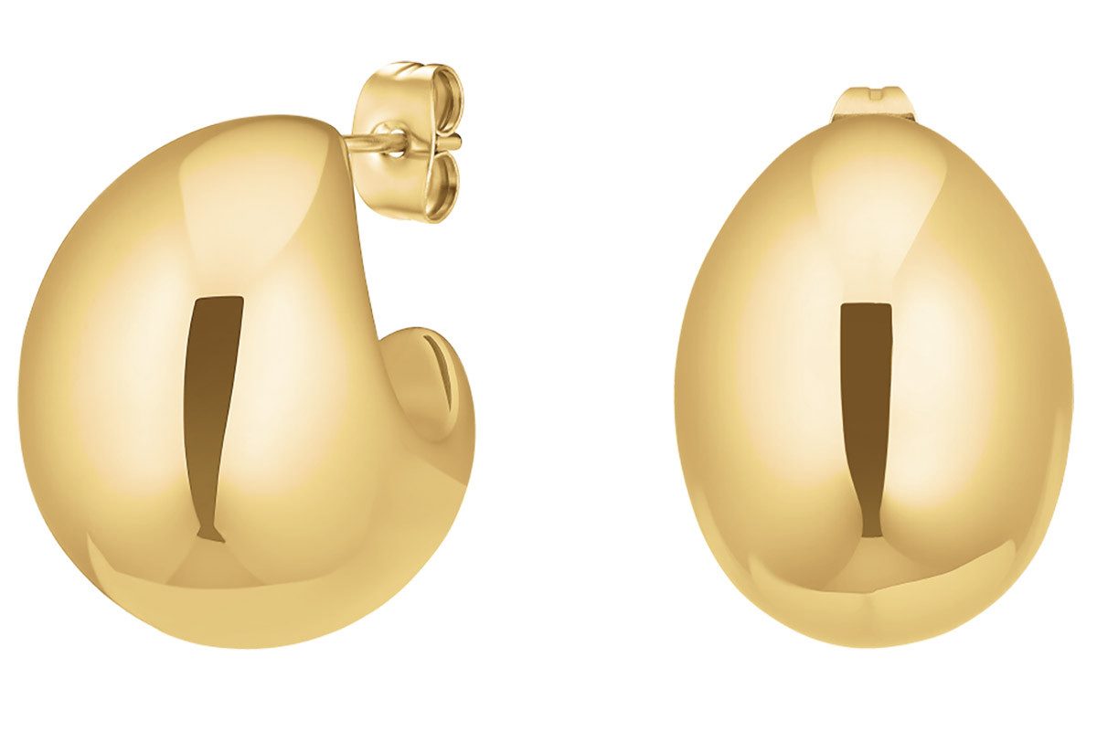 ROSEFIELD Paar Ohrstecker Damen-Halbmond Goldfarben