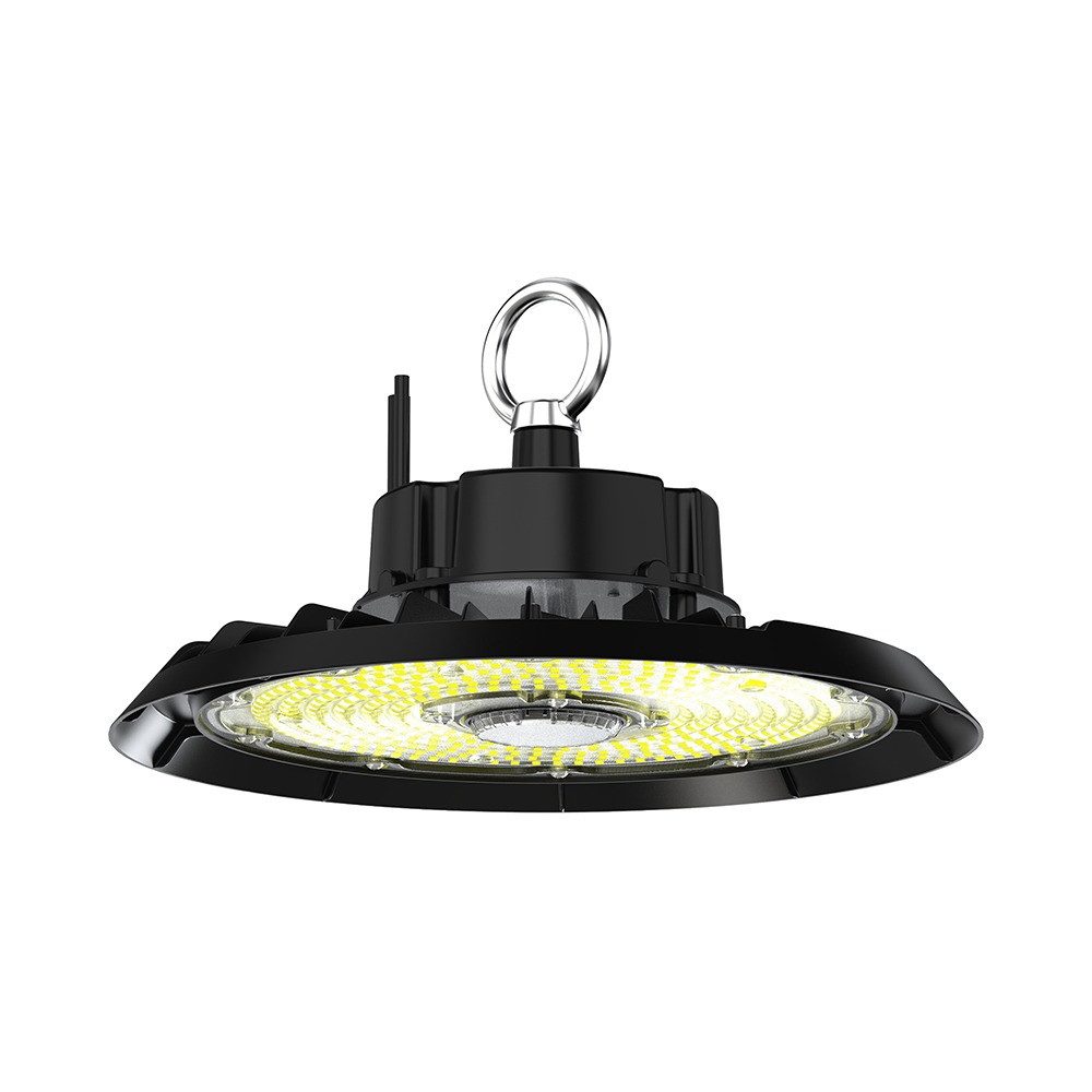 V-TAC LED Flutlichtstrahler, LED-Leuchtmittel fest verbaut, Kaltweiß, Tageslichtweiß, LED Hallenleuchte Aluminium Schwarz IP65 Außenleuchte D 24,4 cm
