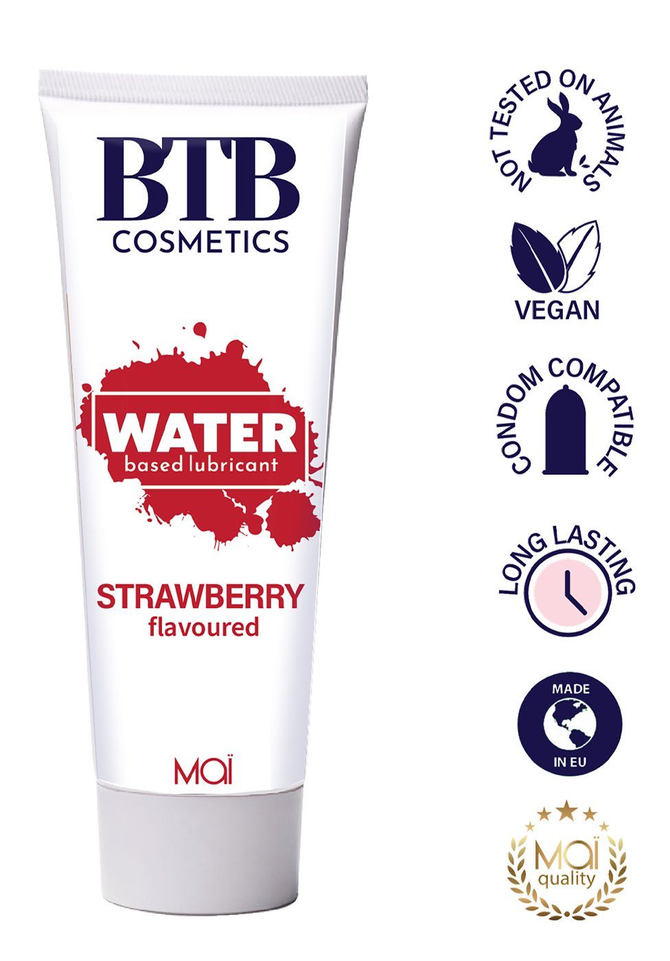 BTB Gleitgel Gleitgel - auf Cosmetics Erdbeer Wasserbasis