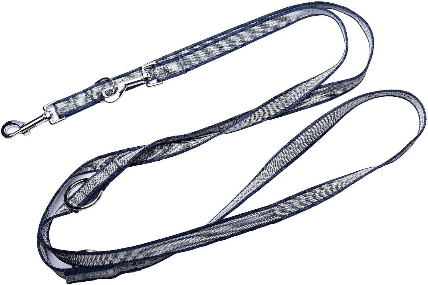 Kongs Hundeleine Robuste Doppelleine Nylon mehrfach verstellbar, (für 15 bis 60kg Hunde), leichte Leine, Länge: 2m, 2,5m, 3m, 4m, 5m, 6m