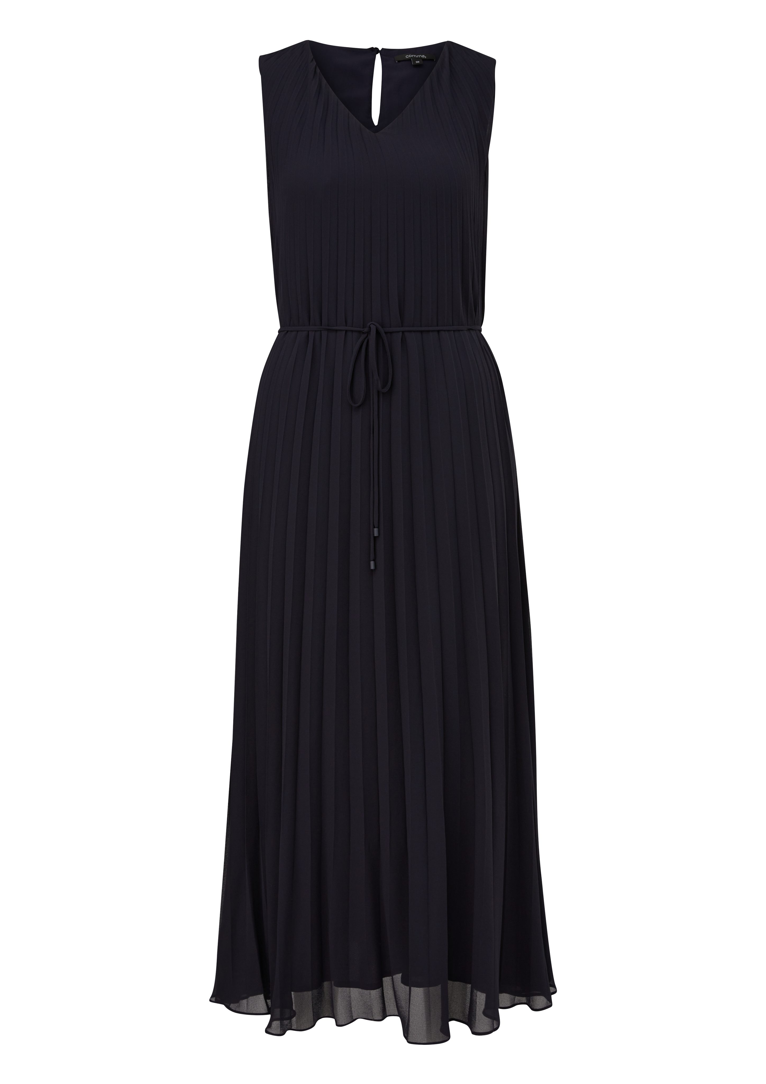 Comma Chiffonkleid mit luftigem Schlitz im günstig online kaufen