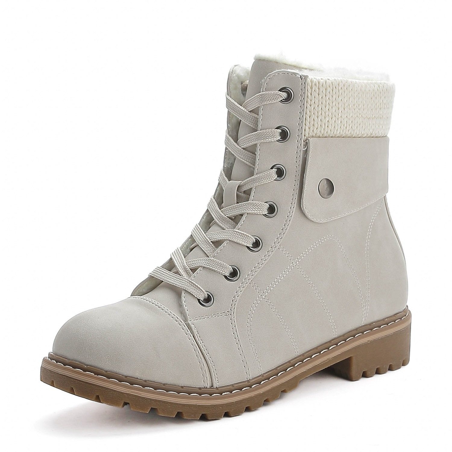 Pogolino DB1 Winterstiefelette Damen Siefeletten warm gefüttert mit Reißverschluss