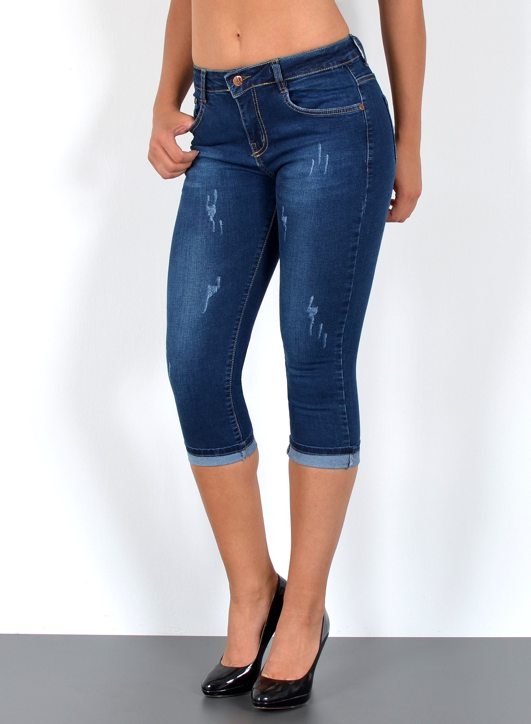 ESRA Caprijeans High Waist Capri Jeans günstig online kaufen