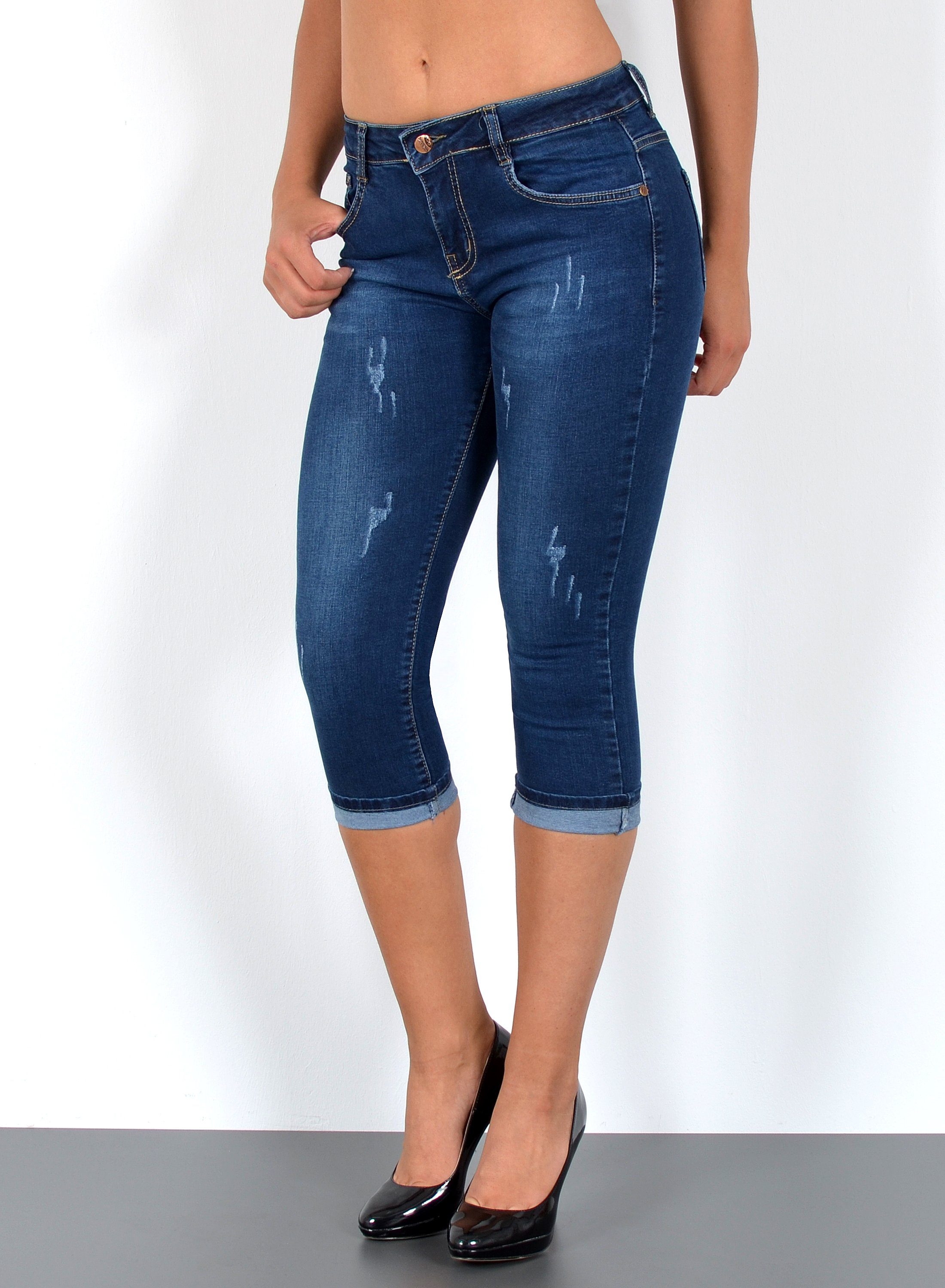 ESRA Caprijeans »C15« High Waist Capri Jeans Damen, bis Übergröße /  Plussize Größe, Damen 3/4 Capri Jeans-Hose Hochbund, Damen Caprijeans High  Rise online kaufen | OTTO