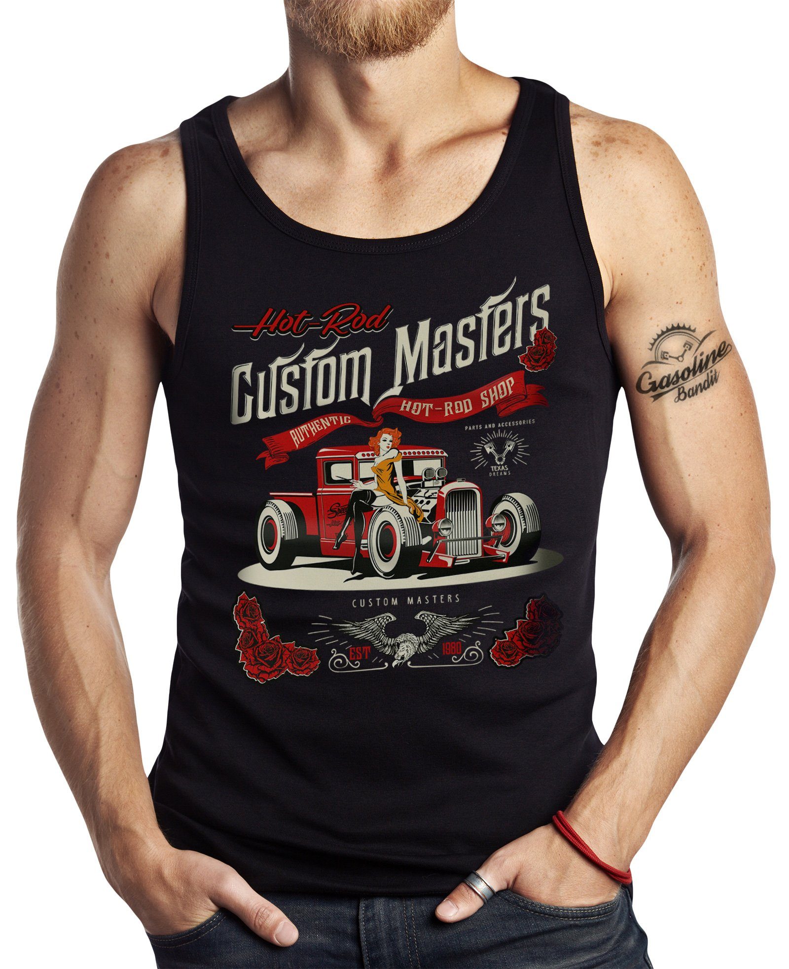 GASOLINE BANDIT® Tanktop Muskel-Shirt für Rockabilly günstig online kaufen