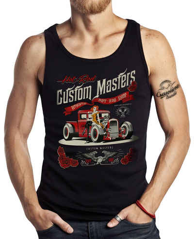 GASOLINE BANDIT® Tanktop Muskel-Shirt für Rockabilly Fans: Hot Rod Shop