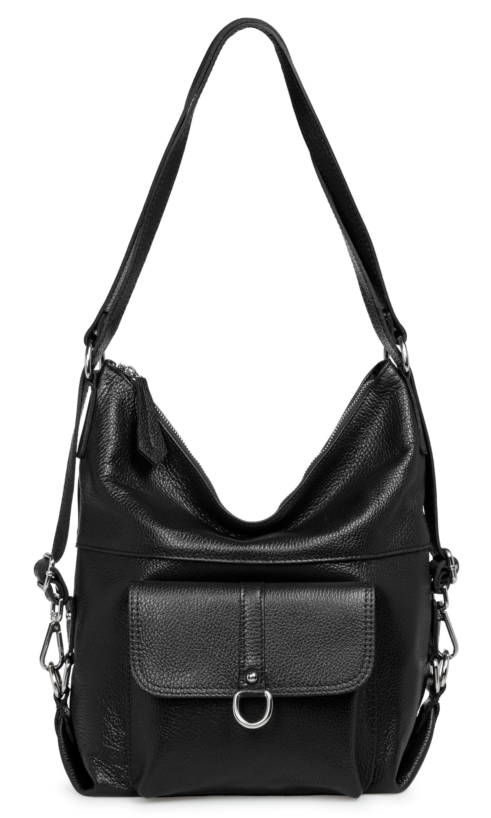 Caspar Cityrucksack 2in1 Leder Schultertasche Damen Tasche- PREMIUM LINE - Modell No.853