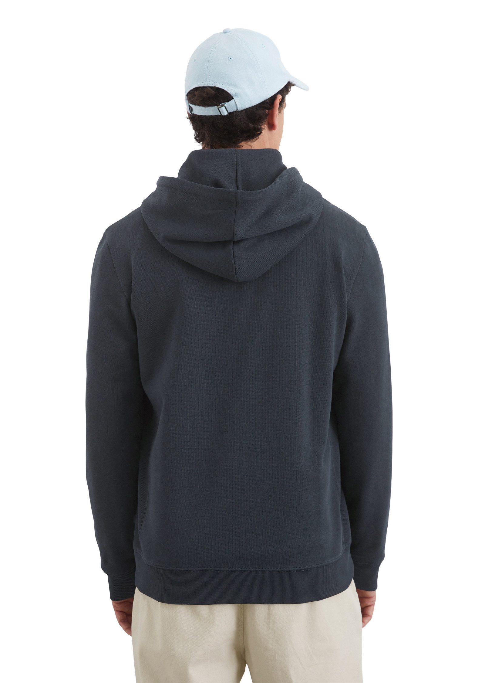 Marc O'Polo Kapuzensweatjacke mit elastischen Rippeinsätzen günstig online kaufen