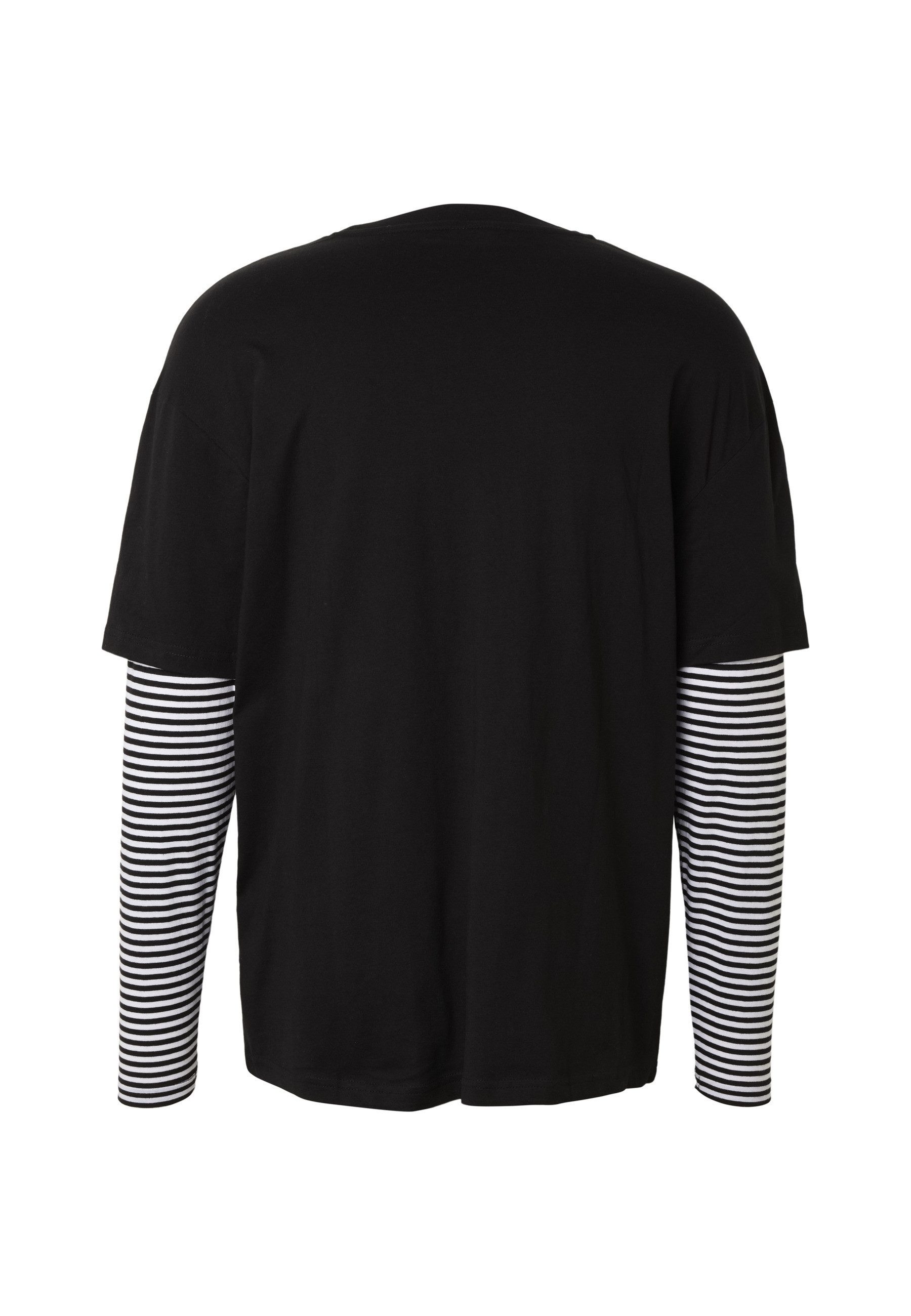 URBAN CLASSICS Longsleeve Urban Classics Herren Oversized Double Layer Stri günstig online kaufen