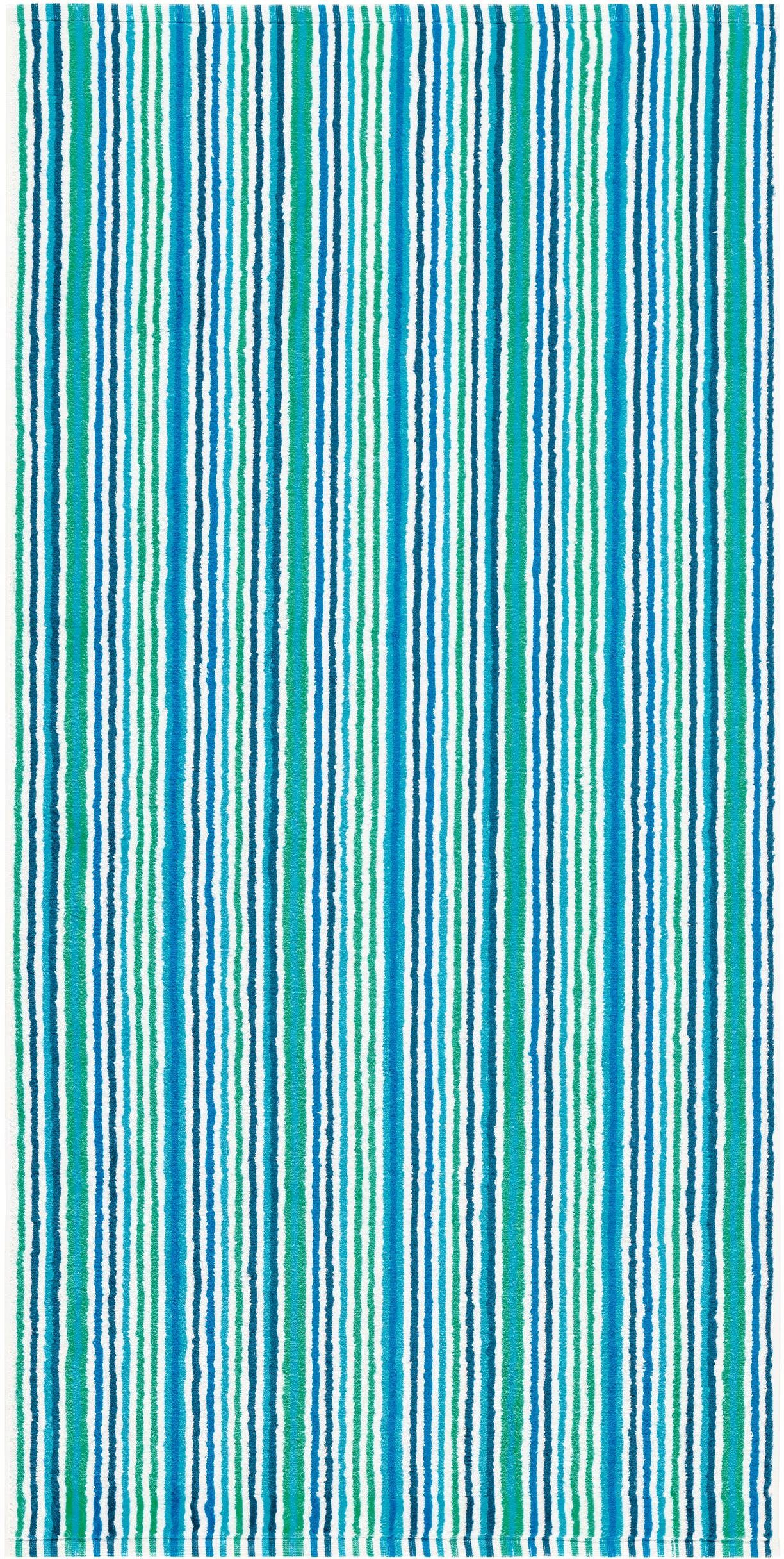 Egeria Badetuch Combi Stripes, Walkfrottee (1-St), mit feinen Streifen, 100% Baumwolle aqua