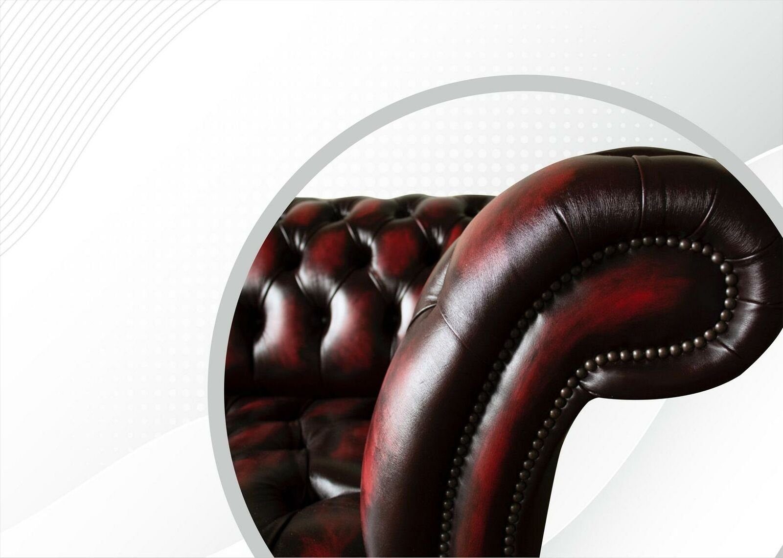 Europe Dunkelroter Dreisitzer Chesterfield 3-er in Neu, Made JVmoebel Chesterfield-Sofa Modern Couch