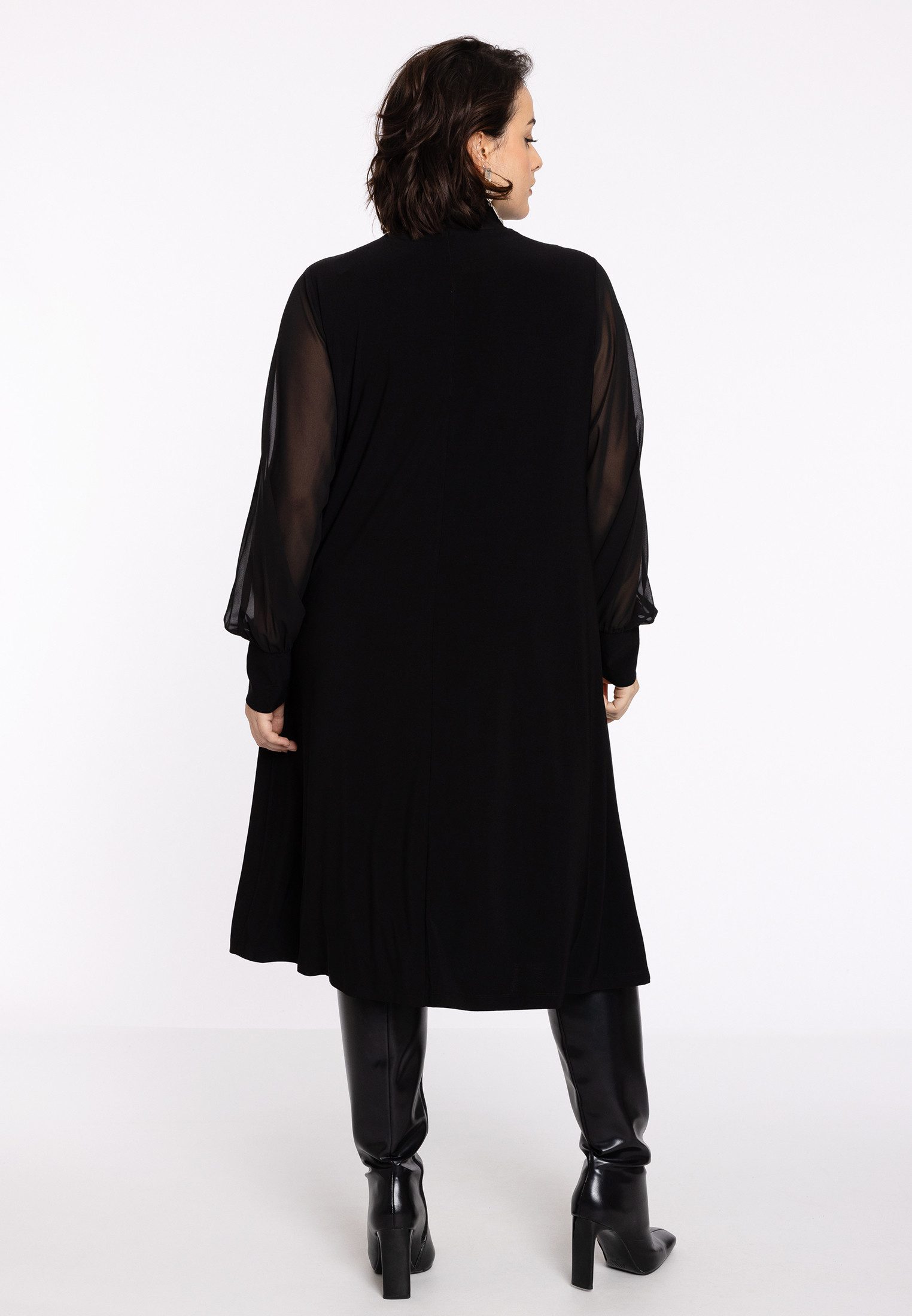 YOEK A-Linien-Kleid Damen Kleid Lockere Passform mit langen Ärmeln