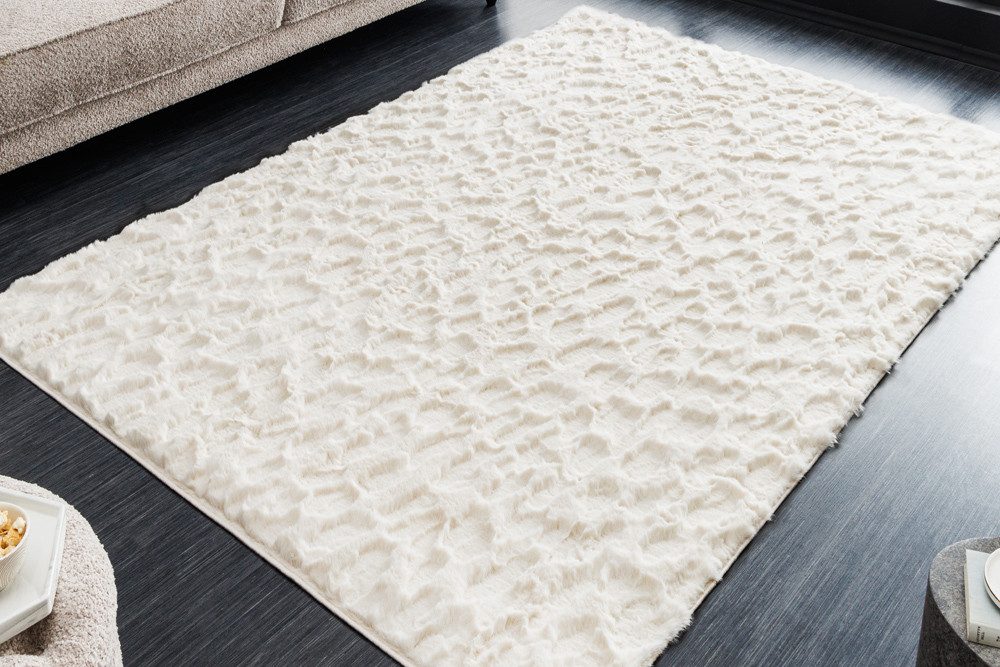 riess-ambiente Designteppich DUNE 230x160cm beige - 3D-Hochflor, Hoch-Tief-Effekt, Fell, modern, rechteckig, Höhe: 36 mm, Hochflor-Teppich für Indoor - ideal fü – Bild 2 von 5