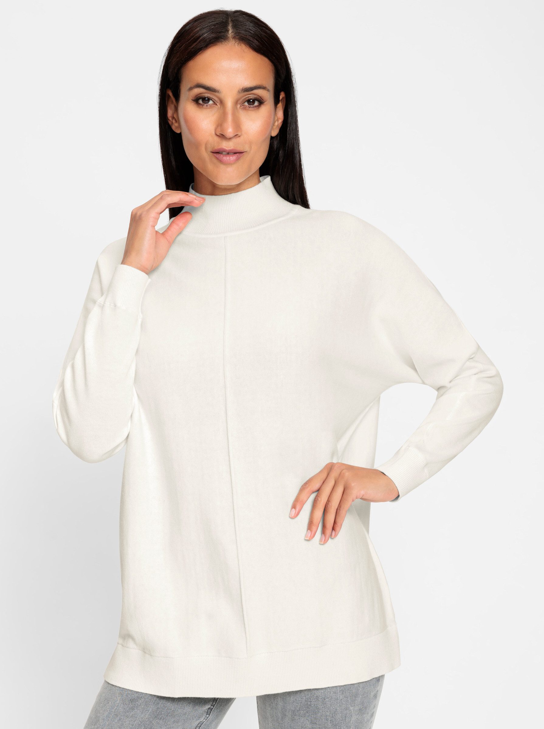 Strickpullover Pullover Langarm Feinstrick, Jersey