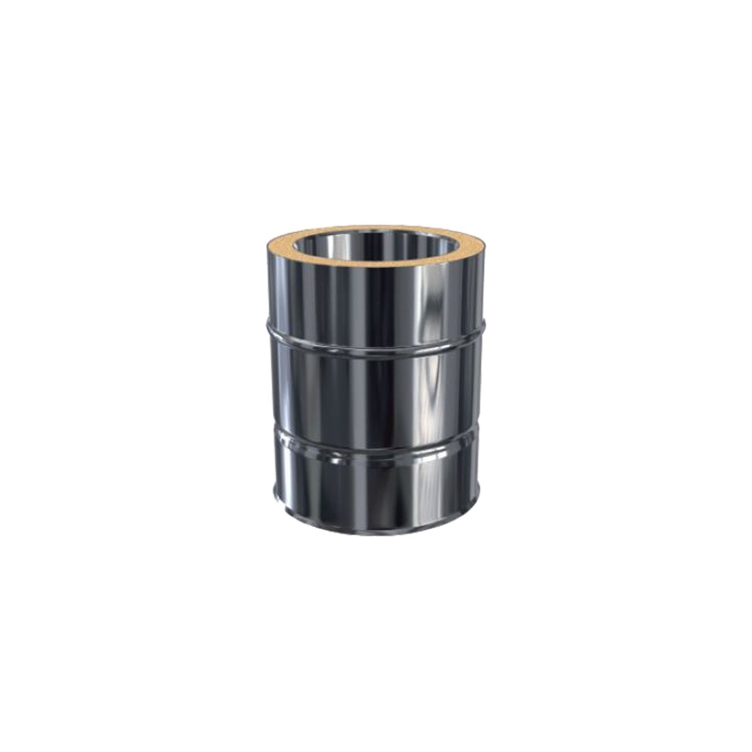 Schornstein-Zentrallager Schornstein Edelstahlsch. Длинаnelement 250 mm DW 120 doppelwandig inkl. Klemmband, Ø 120.00 mm, umlaufende Isolierung 30 mm inkl. Klemmband