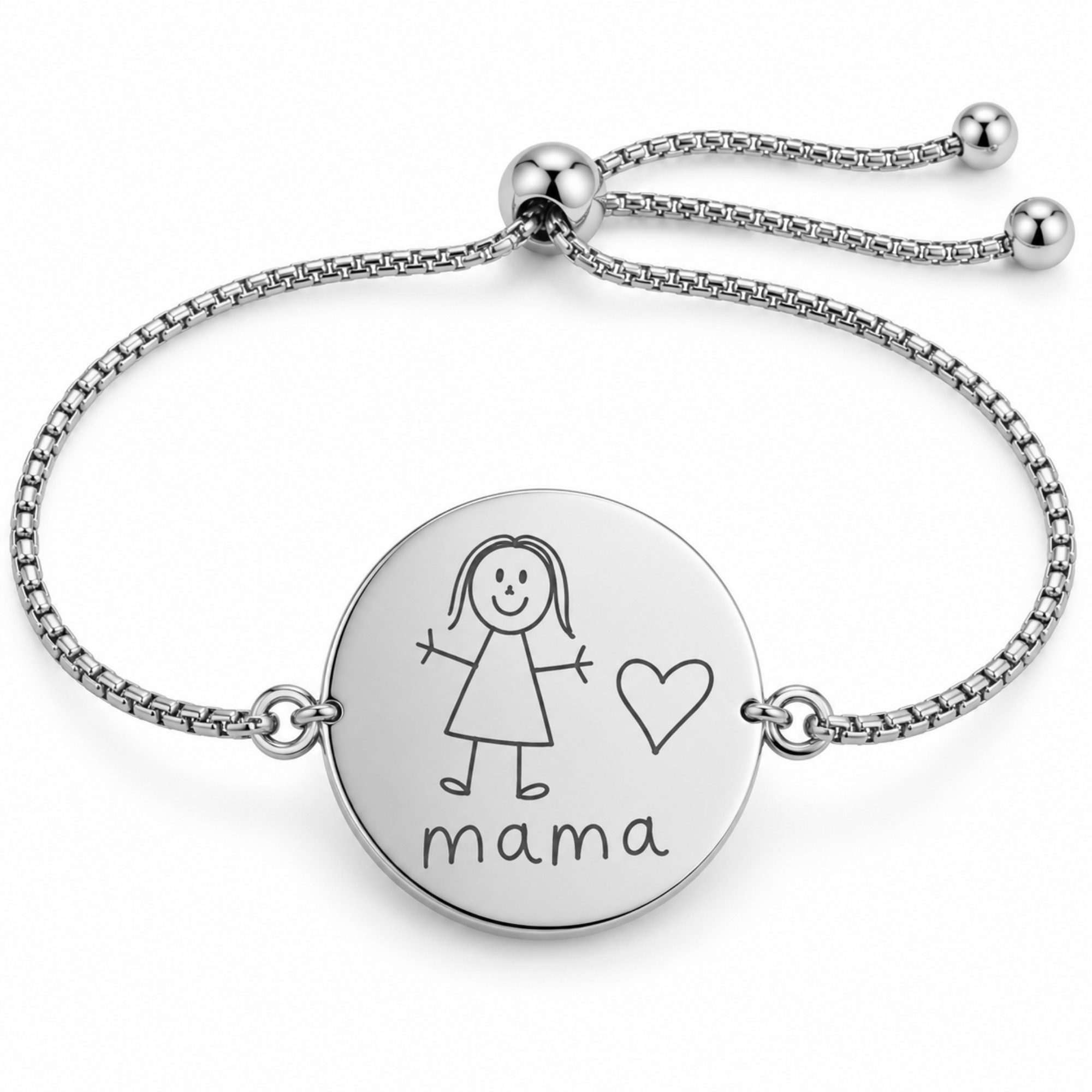 BS Schmuckdesign Armband mit Gravur Armband mit Kinderzeichnung personalisiert Geschenk Mama (1-tlg., personalisiert)