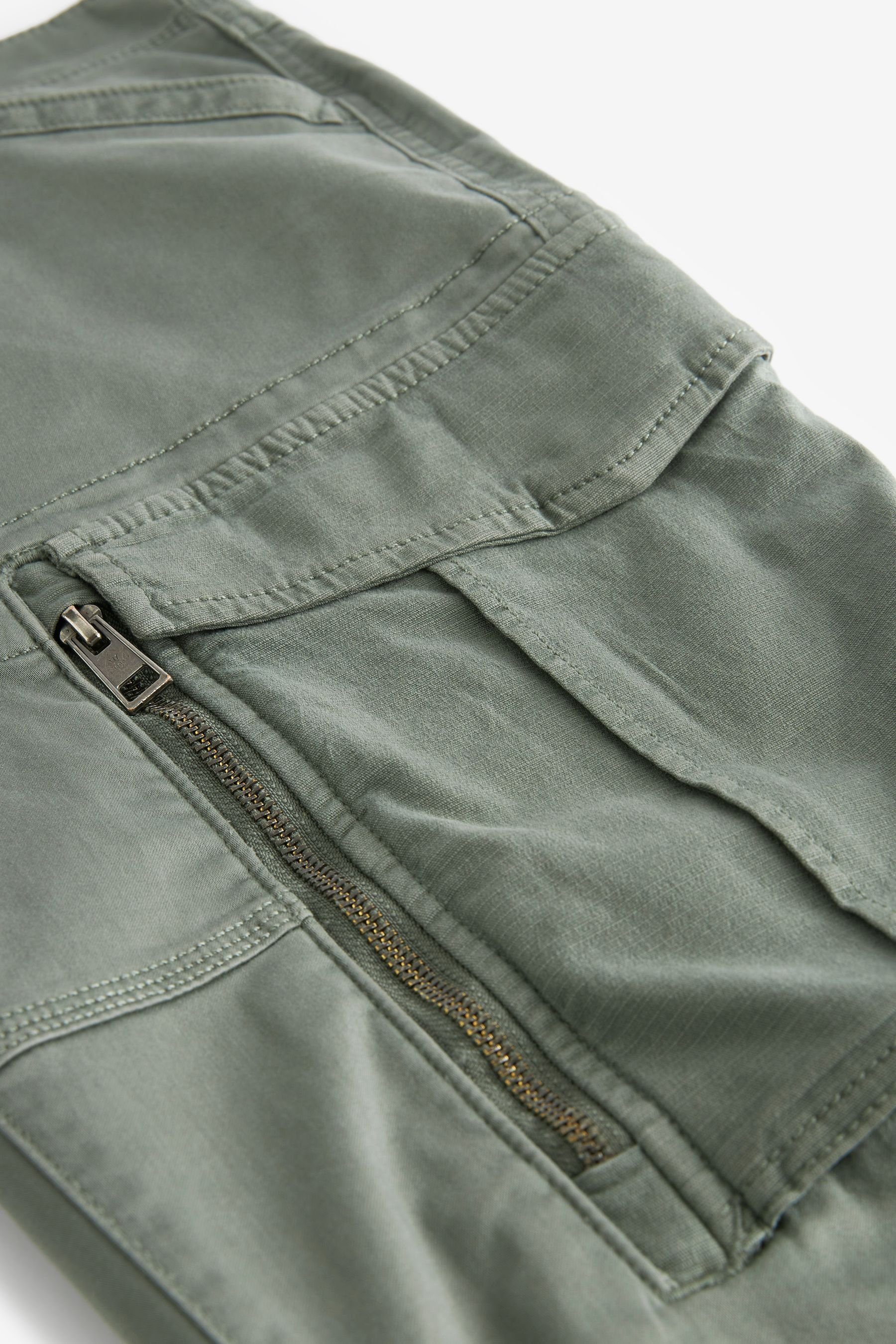 Petrol Green Regular Tapered Cargohose Next Stretch- mit Cargohose (1-tlg)