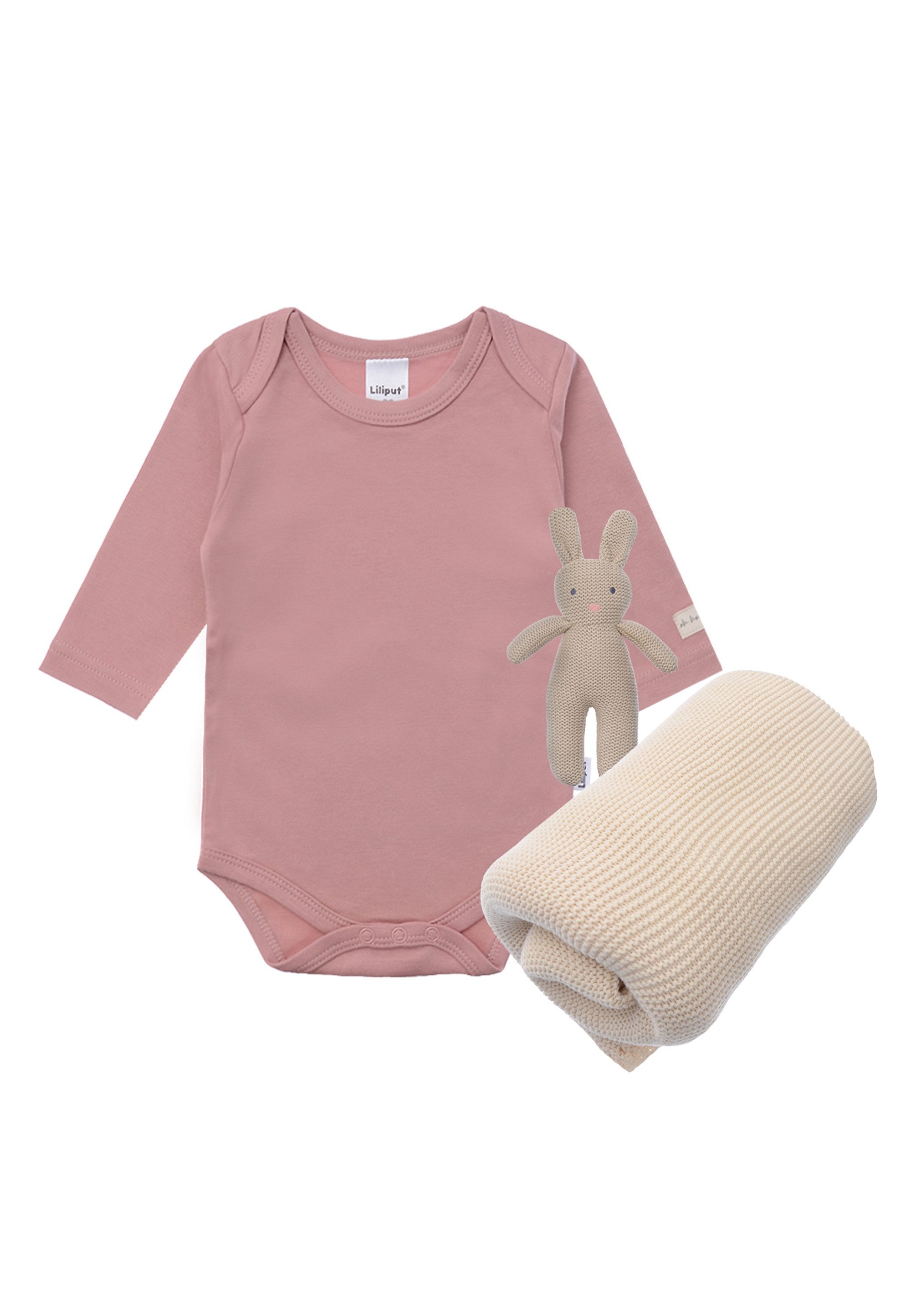 Liliput Erstausstattungspaket Strickhase Lou (3-tlg) mit Body, Strickhase Lou und Decke