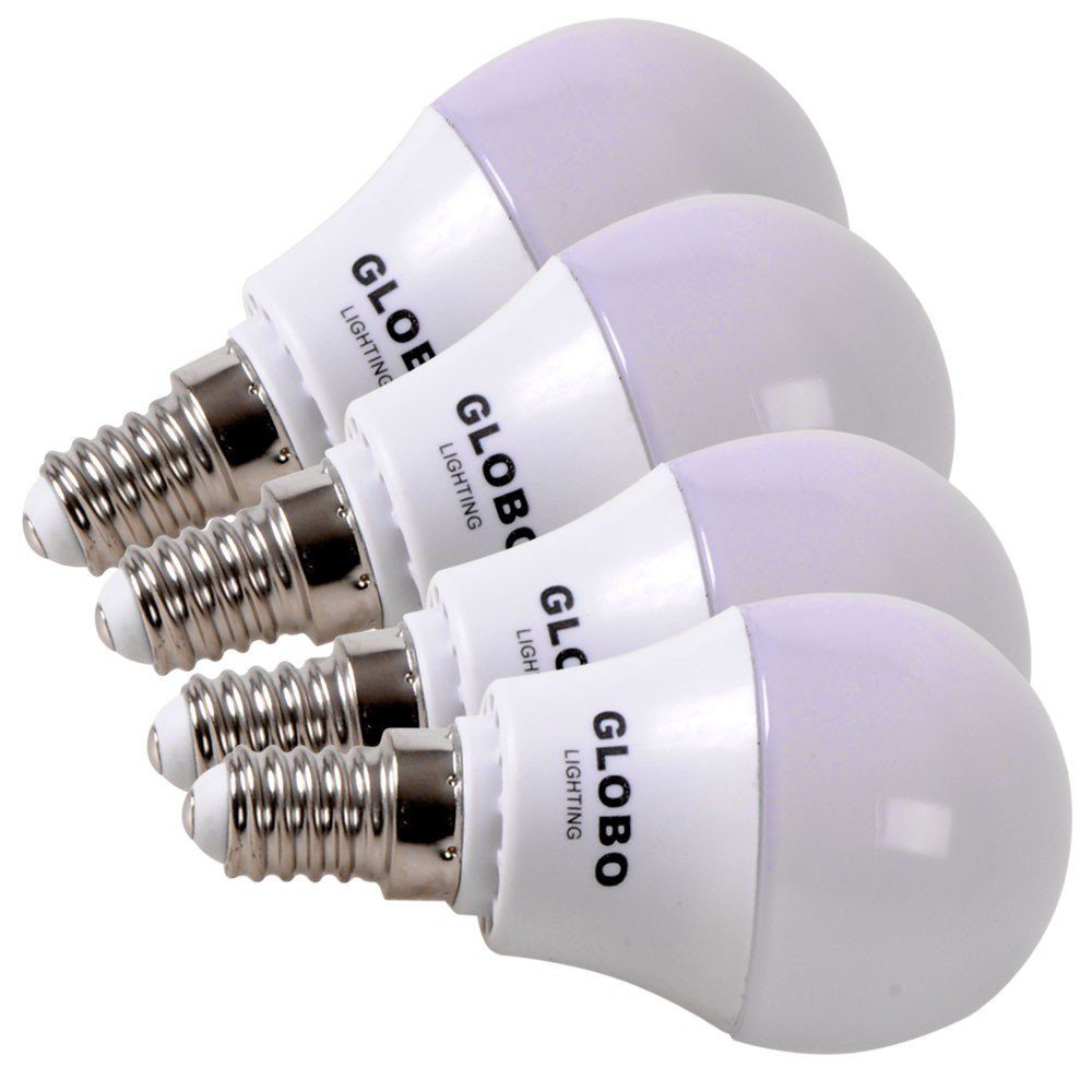 etc-shop LED-Leuchtmittel, 4er Set 3 Watt LED Leuchtmittel Matt Kugel E14 10768_4