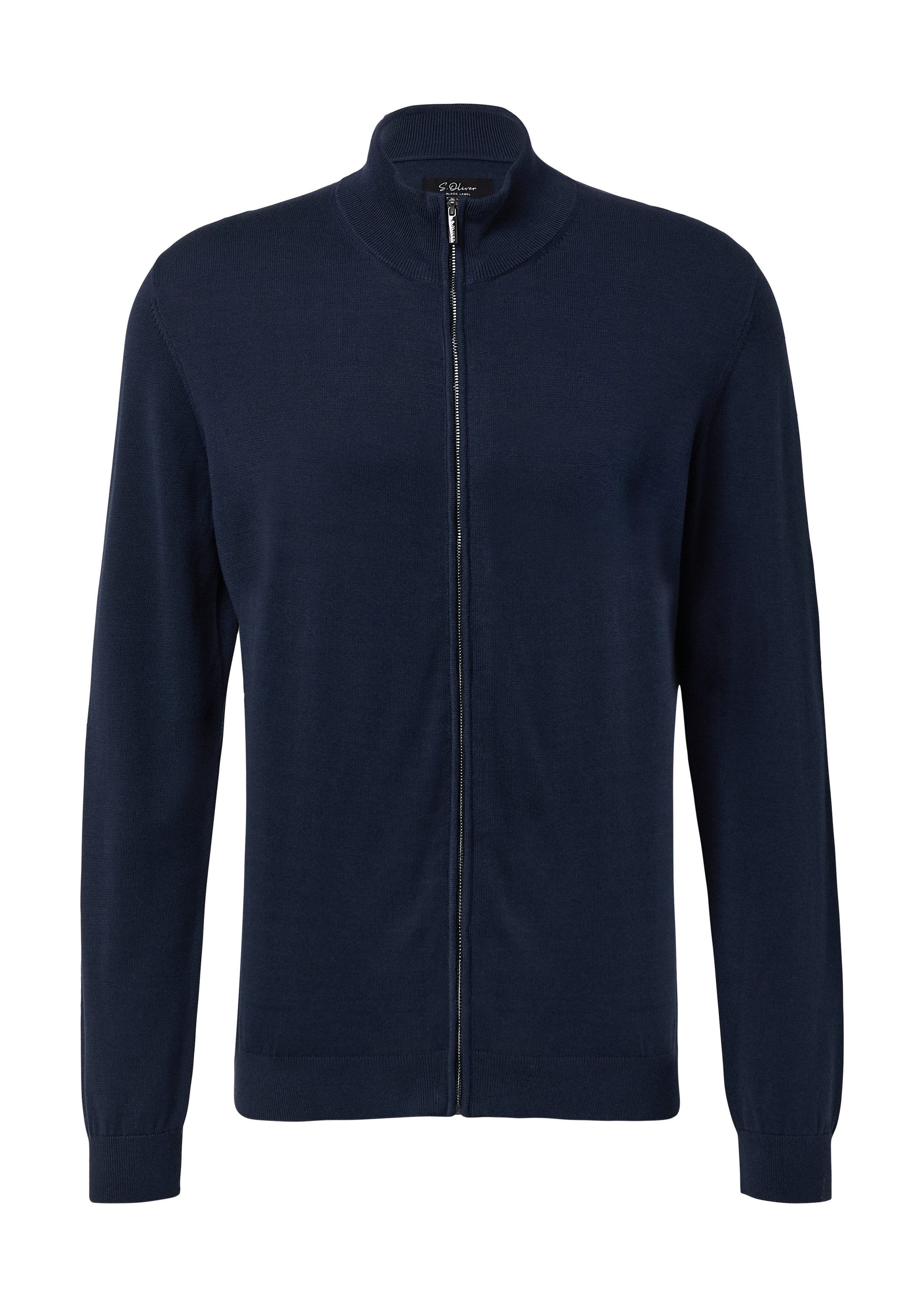 s.Oliver Cardigan Strickjacke Feine Strickjacke aus Baumwoll-Modal-Mix
