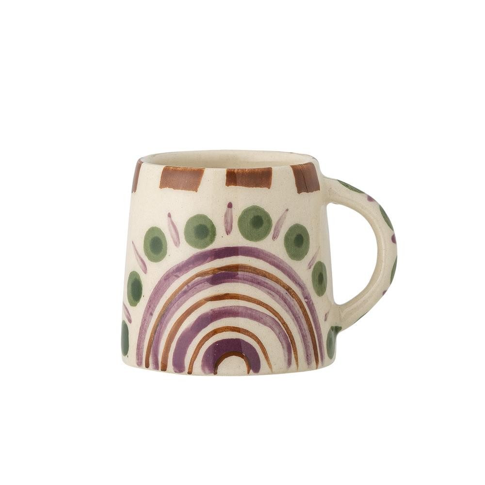 Bloomingville Espressotasse Bloomingville Shama Espressotasse, Bunt, Steingut, D5xH5 cm, Steinzeug, Espressobecher Kaffeetasse klein Steinguttasse Tischdeko