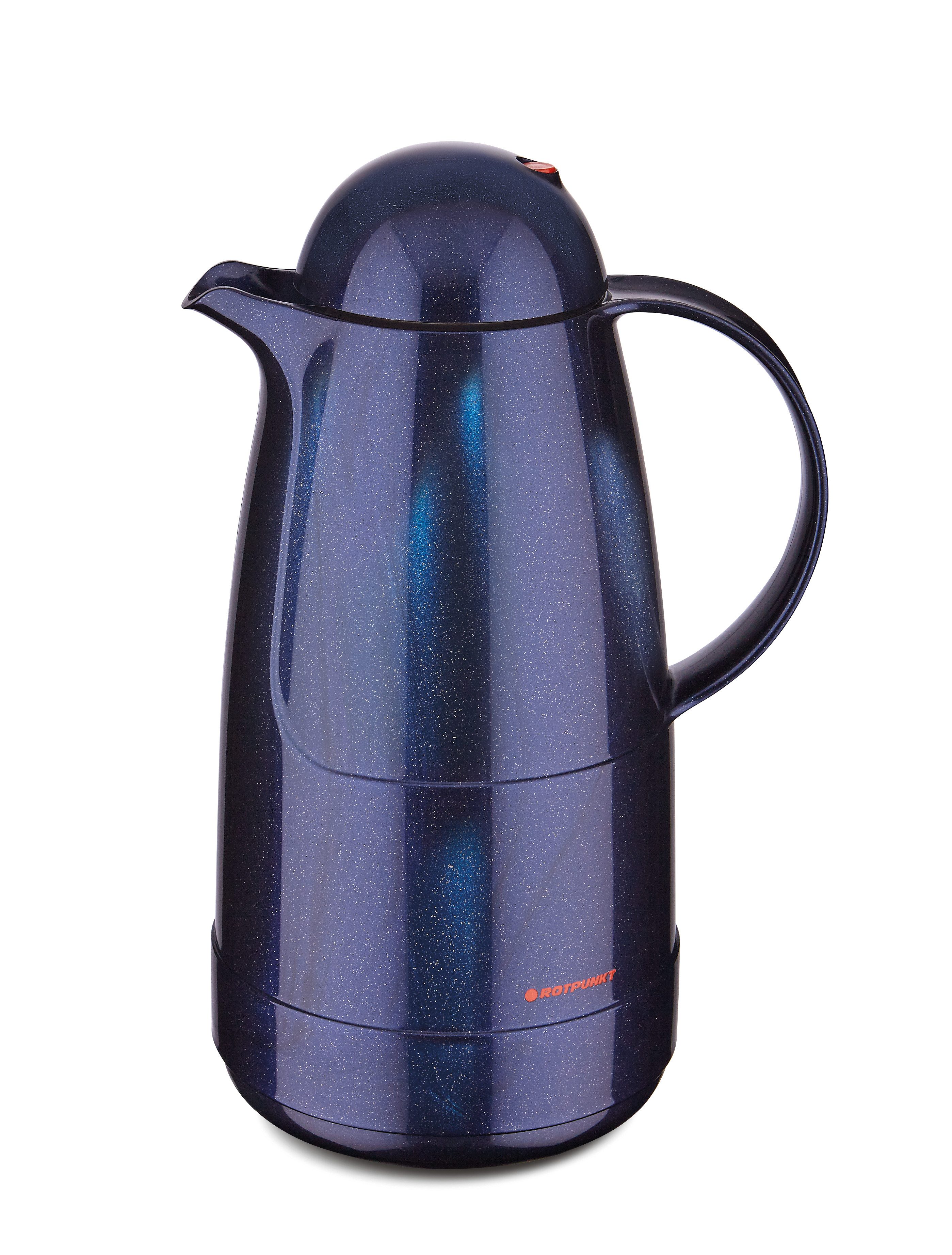 ROTPUNKT Isolierkanne 1,5 Liter Glaseinsatz I hochwertig I langlebig I 24 Std heiß, 1.5 l, (Kaffeekanne I Teekanne), Glaskolben aus doppelwandigem Rosalin-Glas