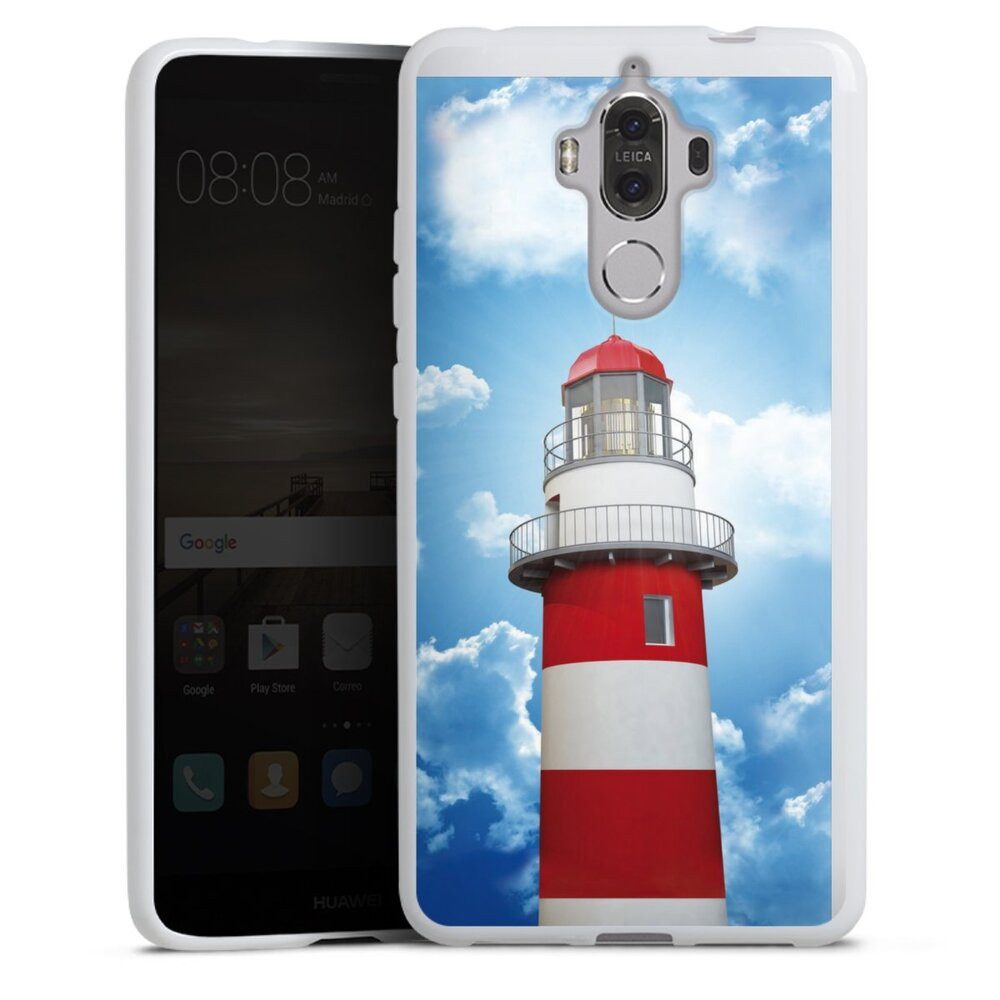 DeinDesign Handyhülle Leuchtturm Wolke Himmel Leuchtturm, Huawei Mate 9 Silikon Hülle Bumper Case Handy Schutzhülle