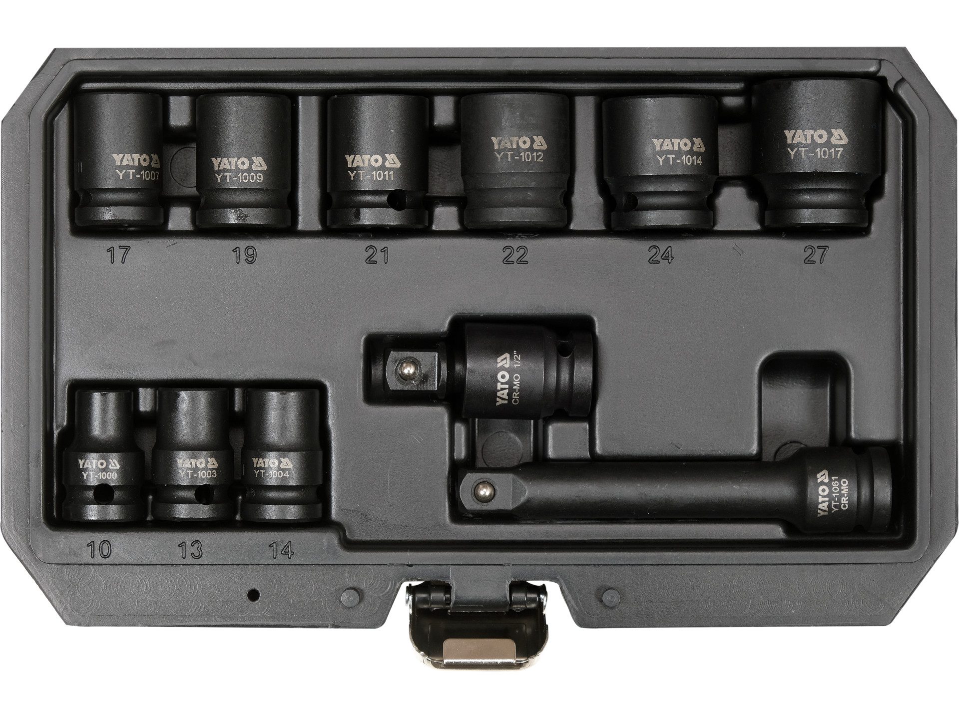 Yato Stecknuss Schlagsocket-Satz 1/2" kurz 10–27 mm, 11-tlg., Schlagsocket-Satz 1/2" kurz 10–27 mm, 11-tlg., Schlagsocket-Satz 1/2" kurz 10–27 mm, 11-tlg.